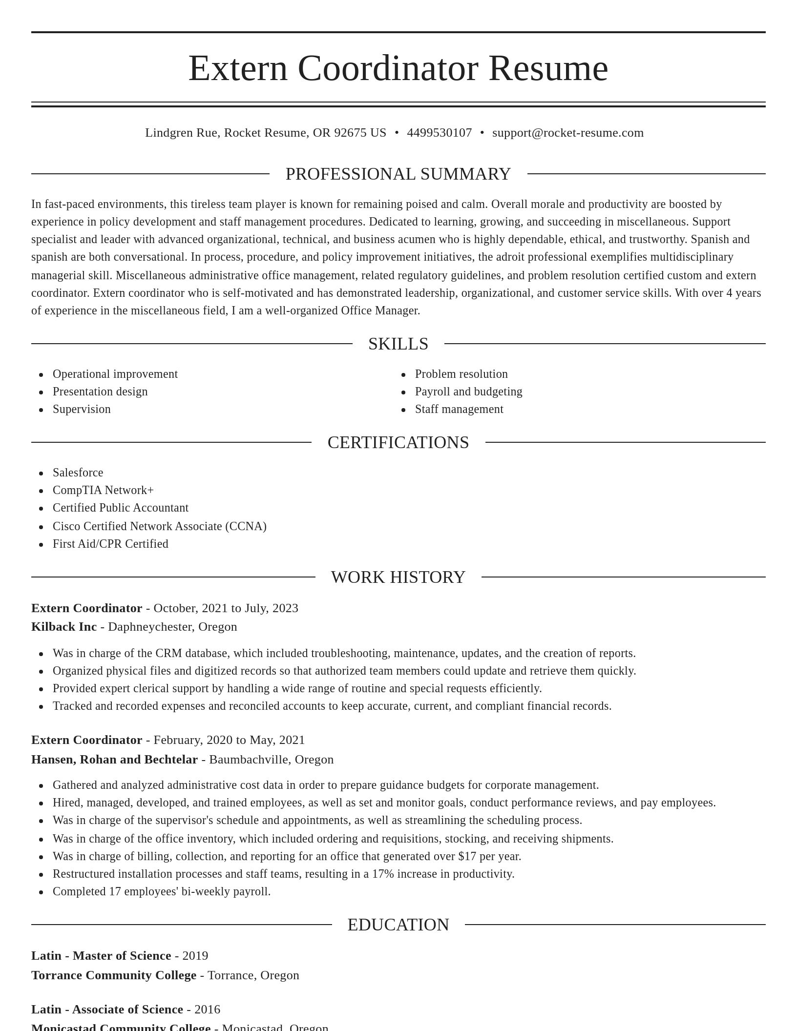 Elegant resume template
