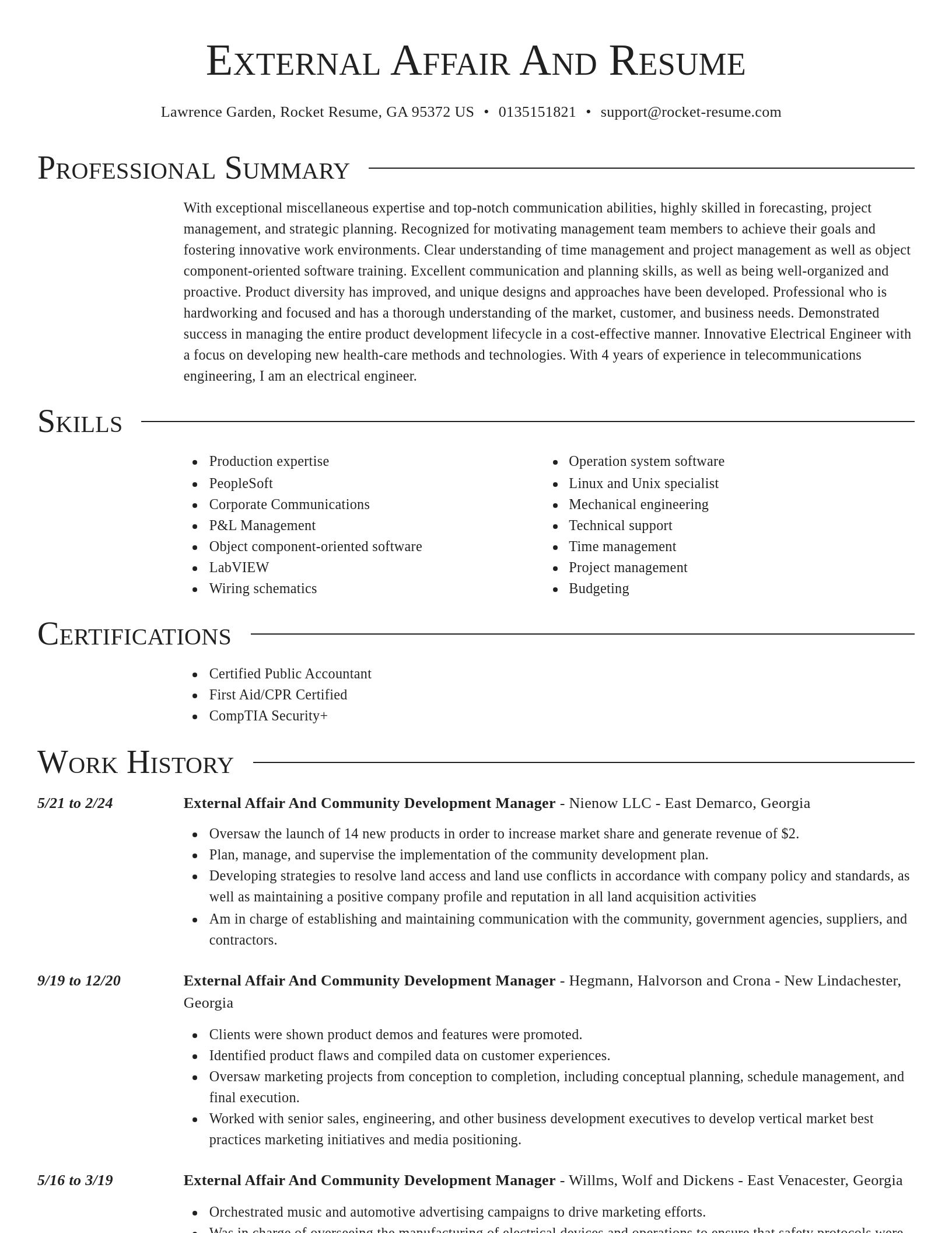 Director resume template