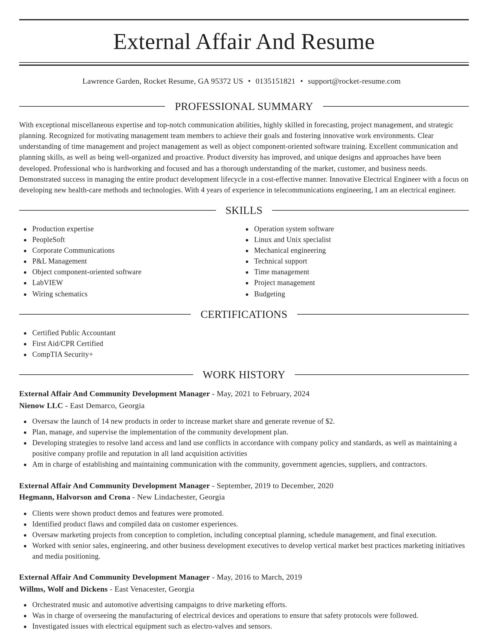 Elegant resume template