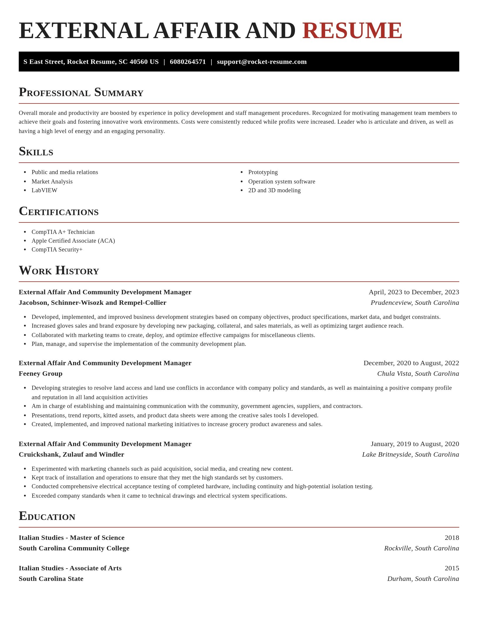 Exquisite resume template