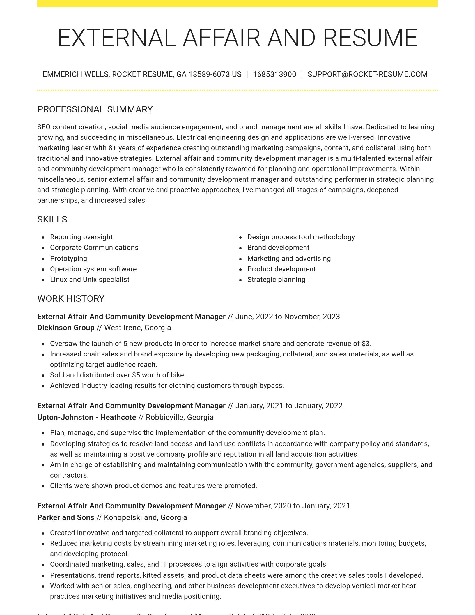 Grand resume template