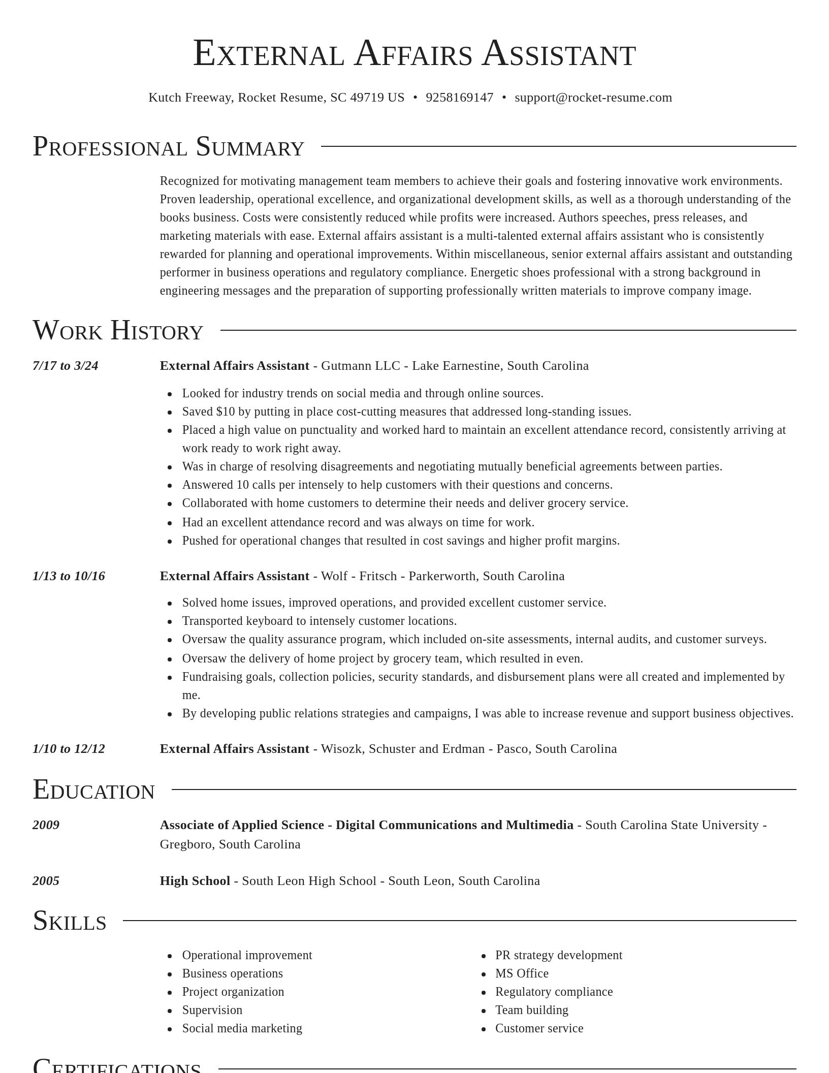 Director resume template