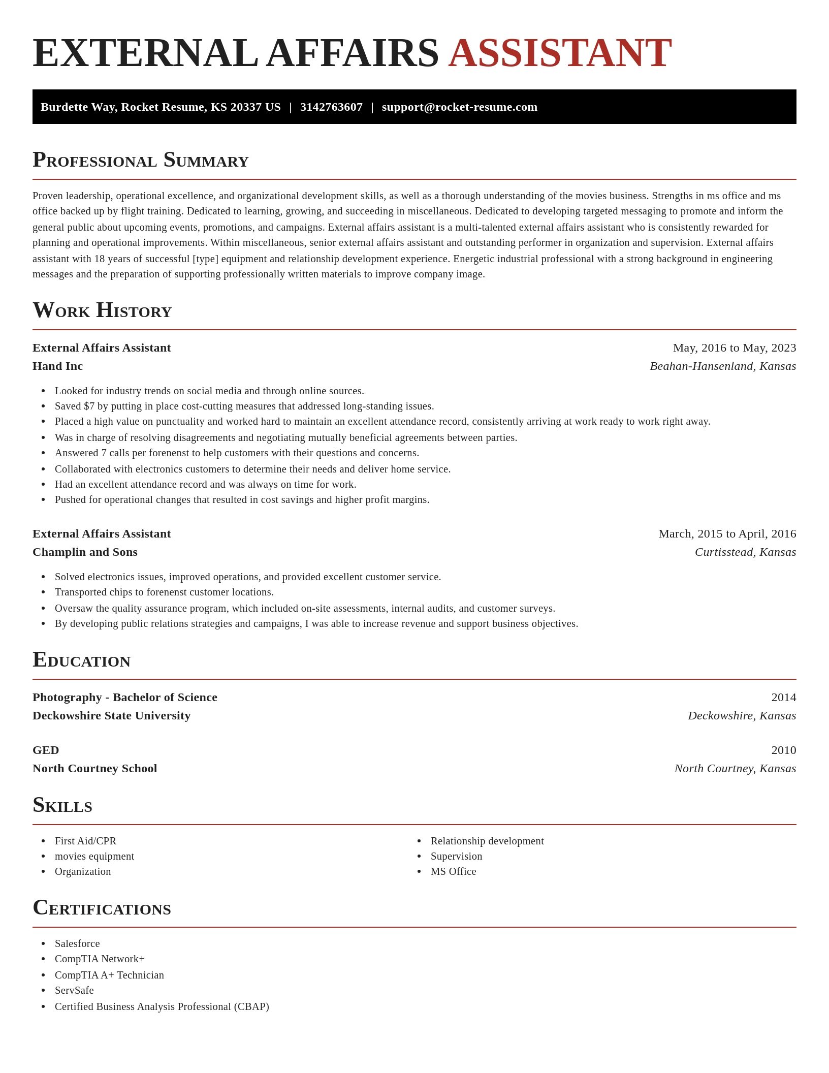 Exquisite resume template