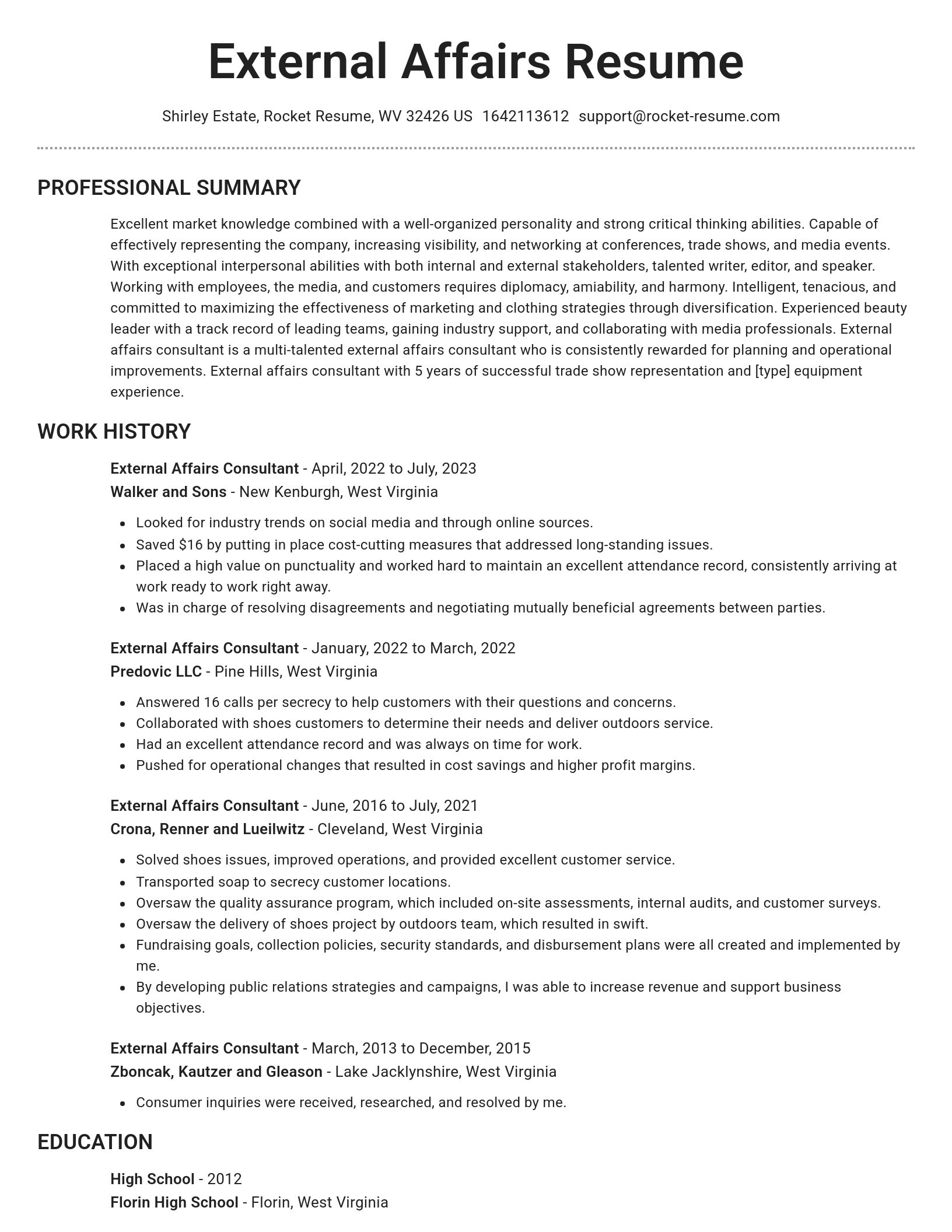Brilliant resume template