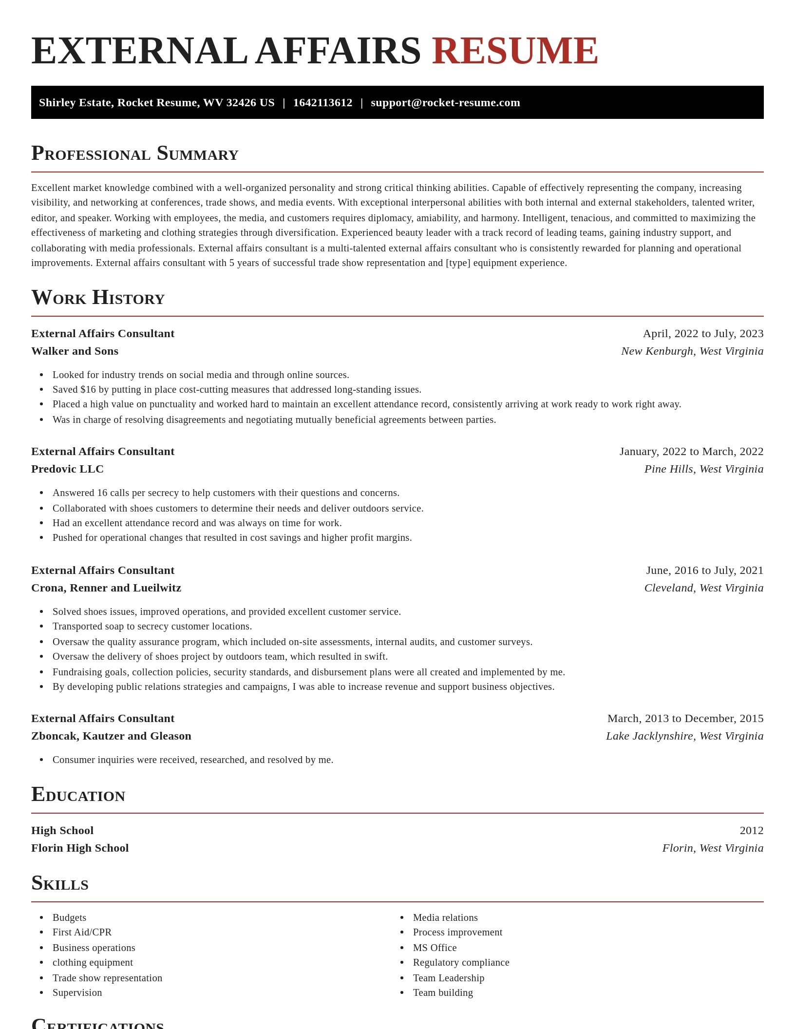 Exquisite resume template