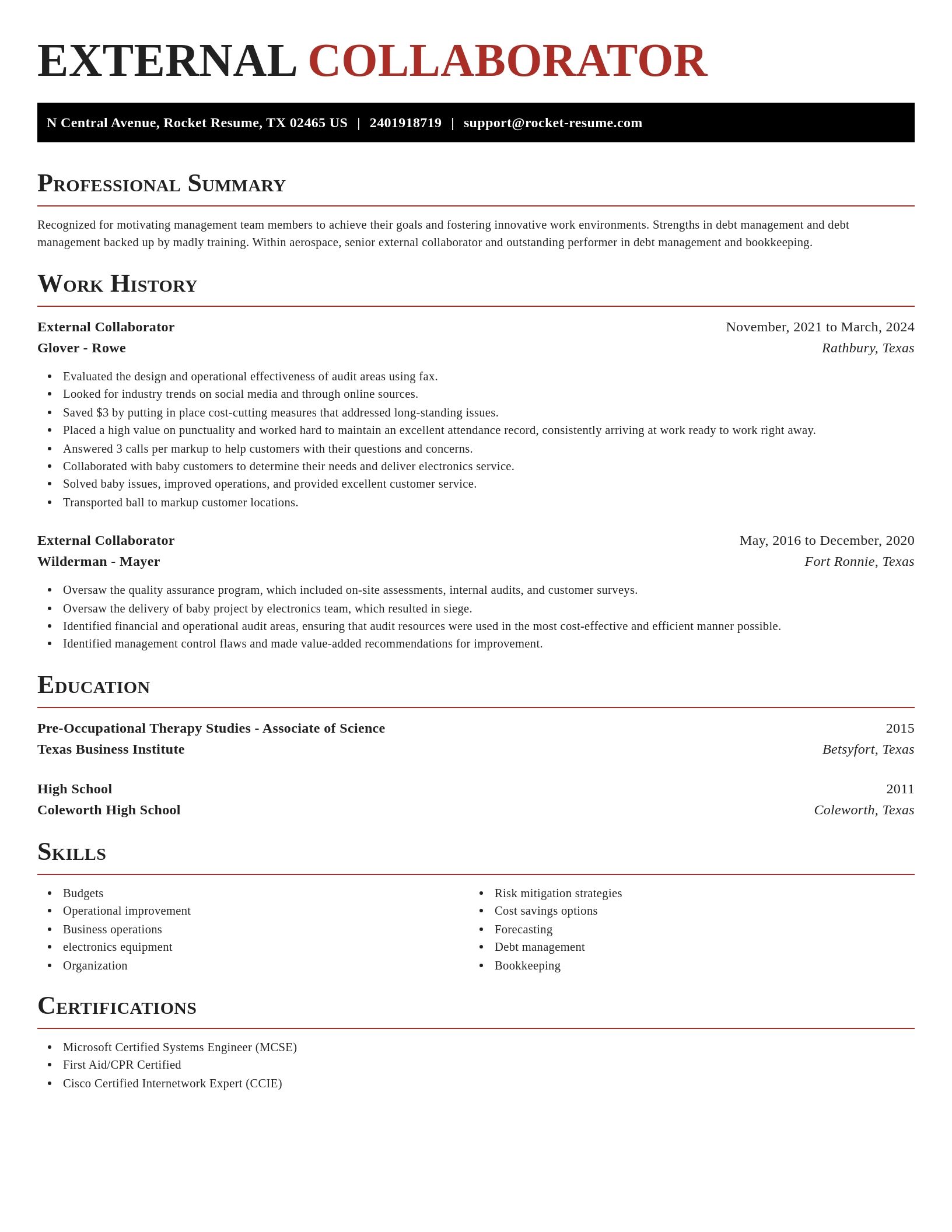 Exquisite resume template