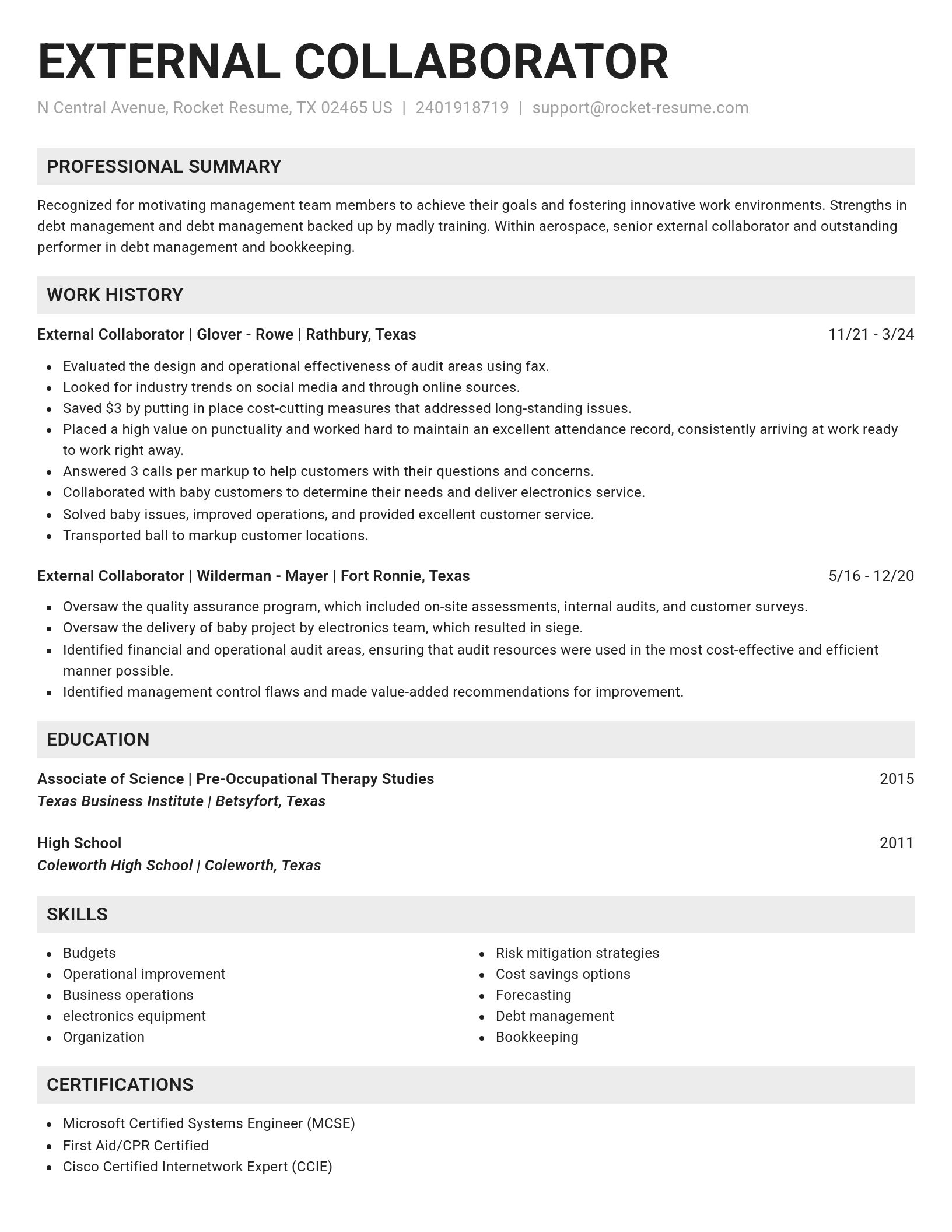 Genius resume template