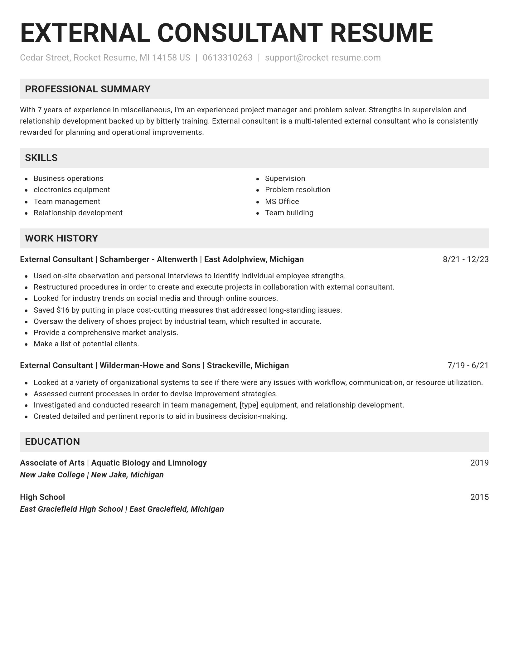 Genius resume template