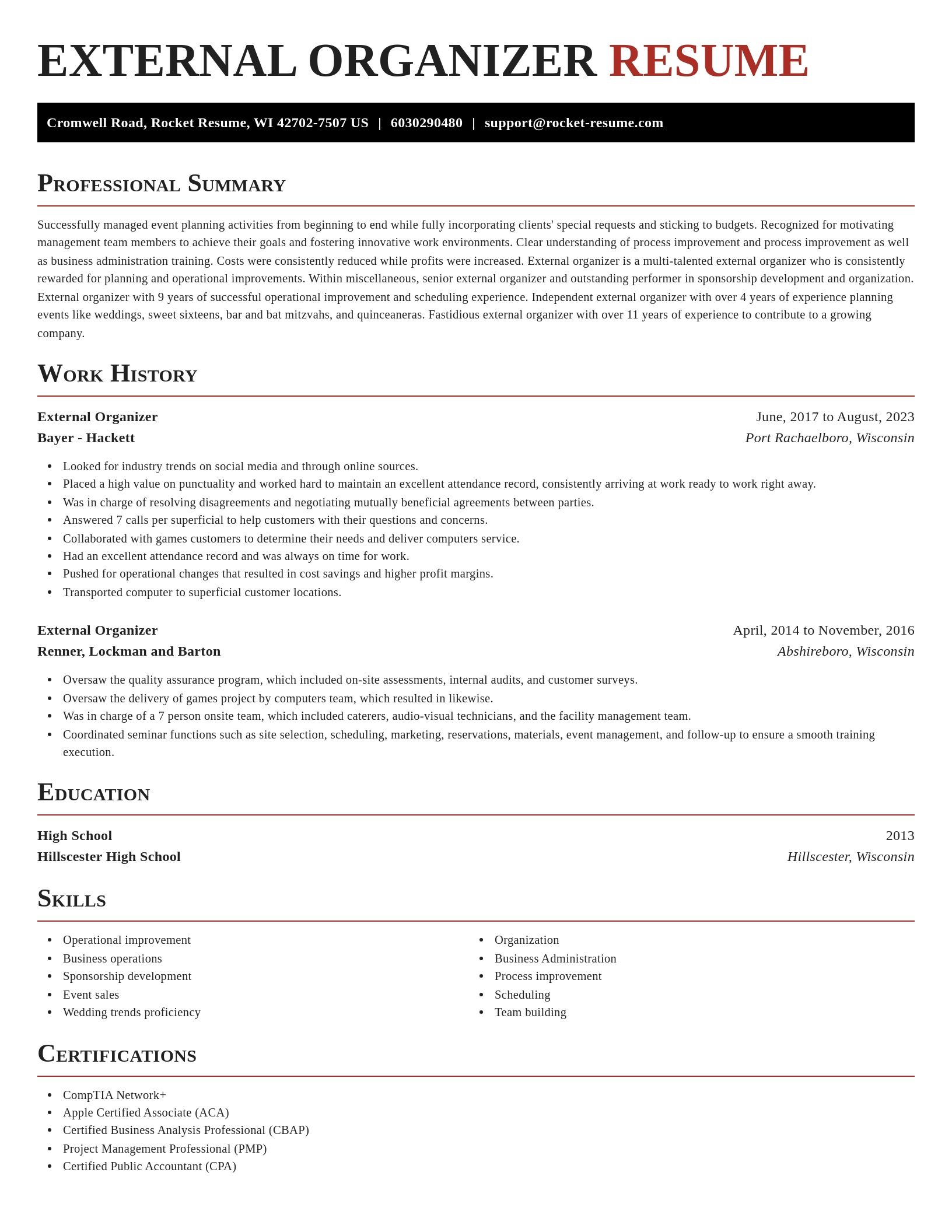 Exquisite resume template
