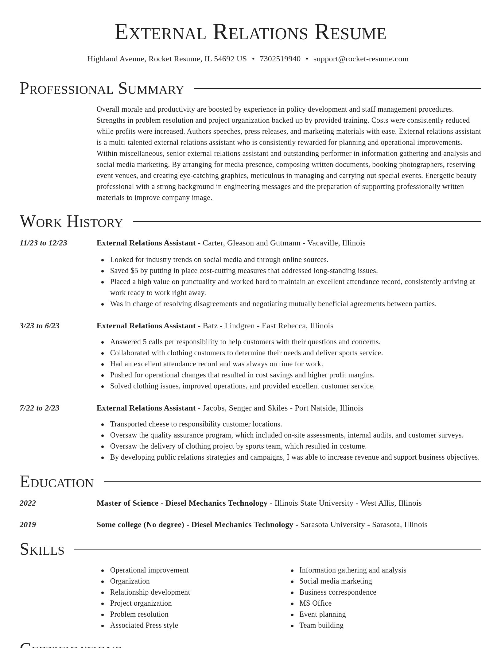 Director resume template