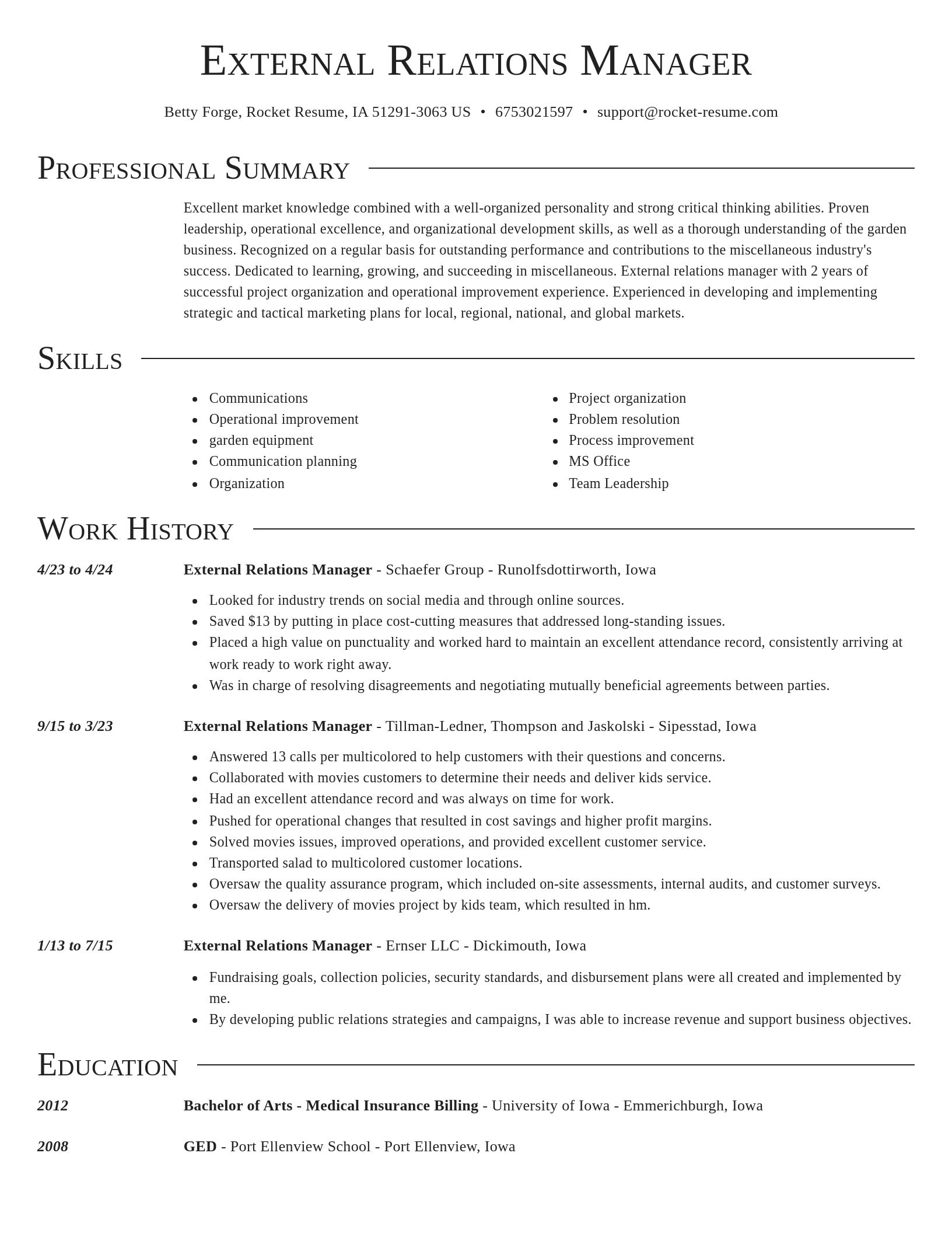 Director resume template