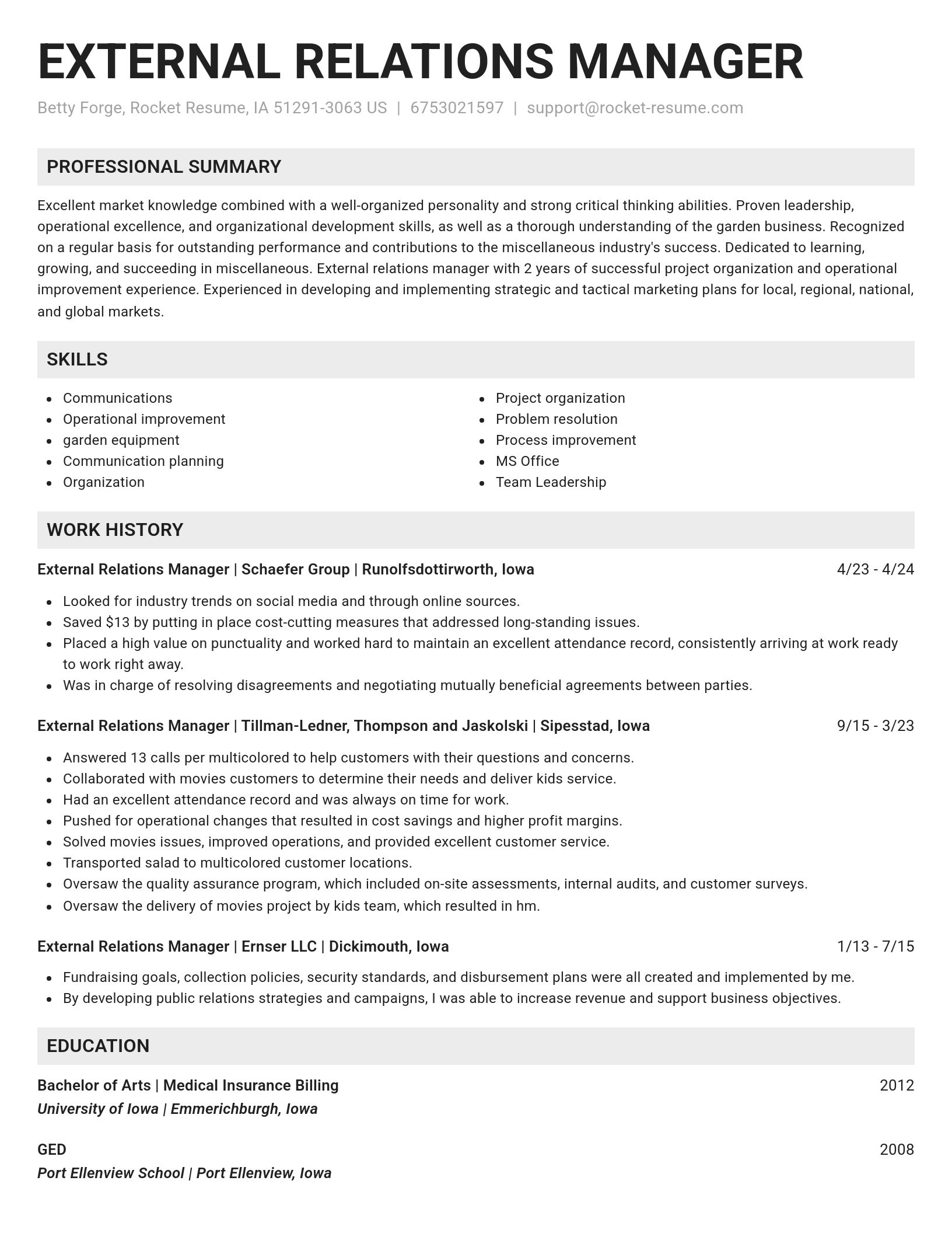 Genius resume template