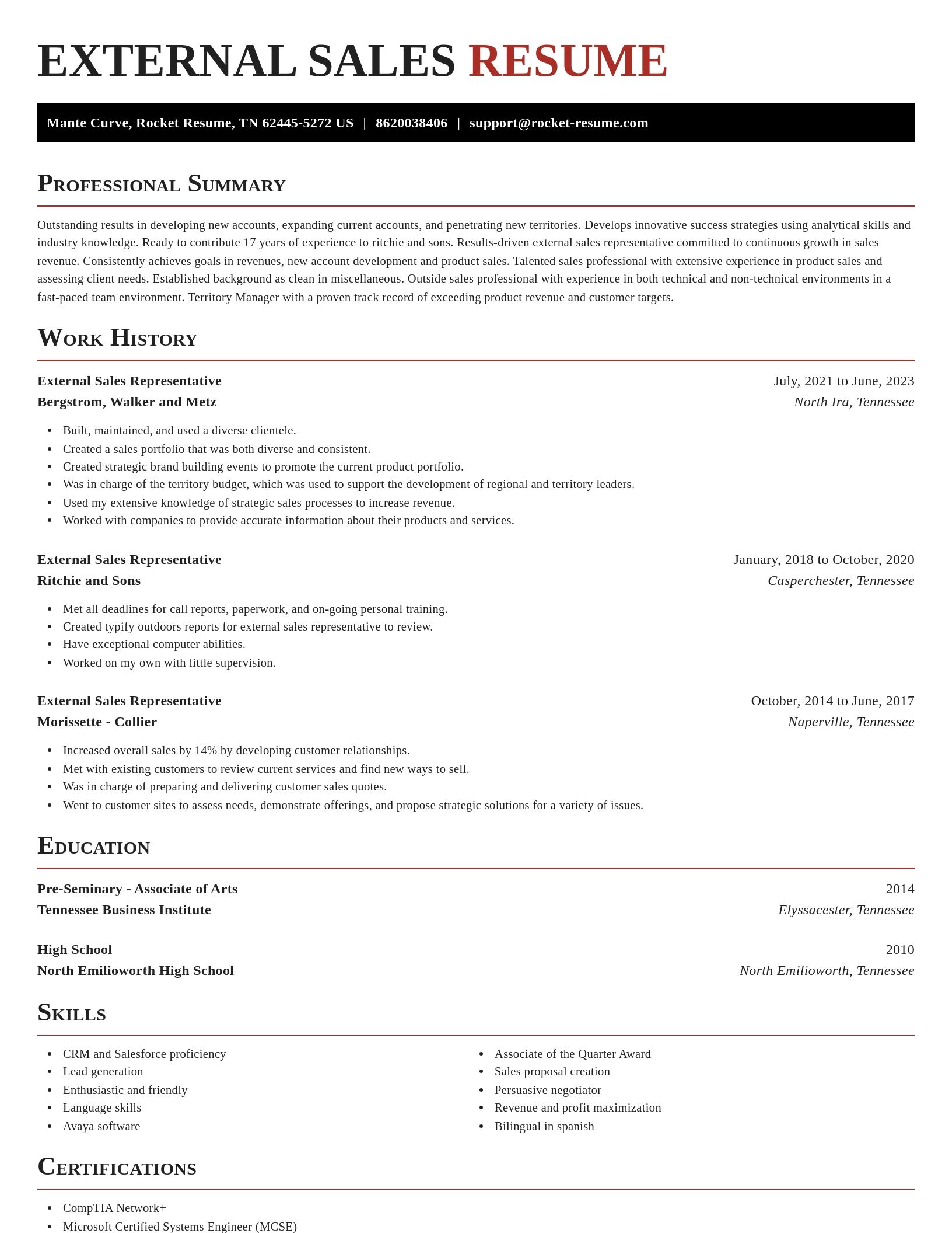 Exquisite resume template