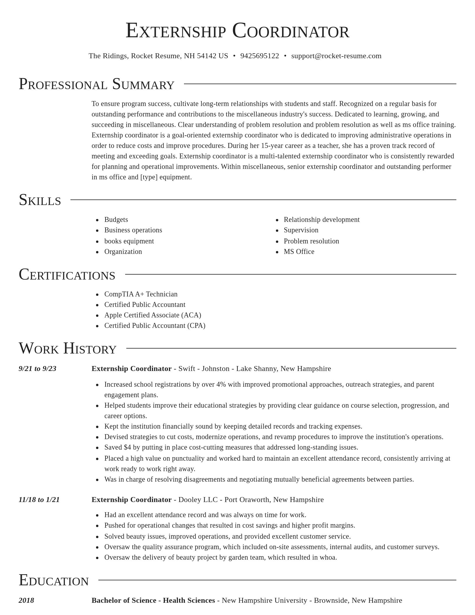 Director resume template