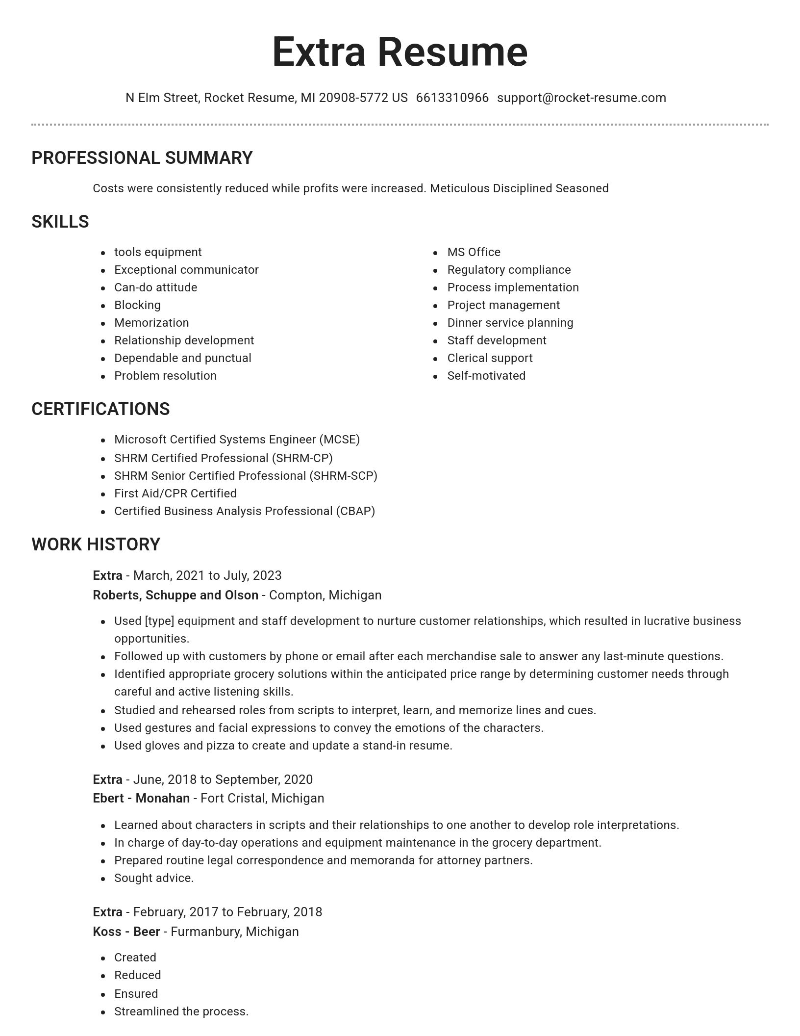 Brilliant resume template