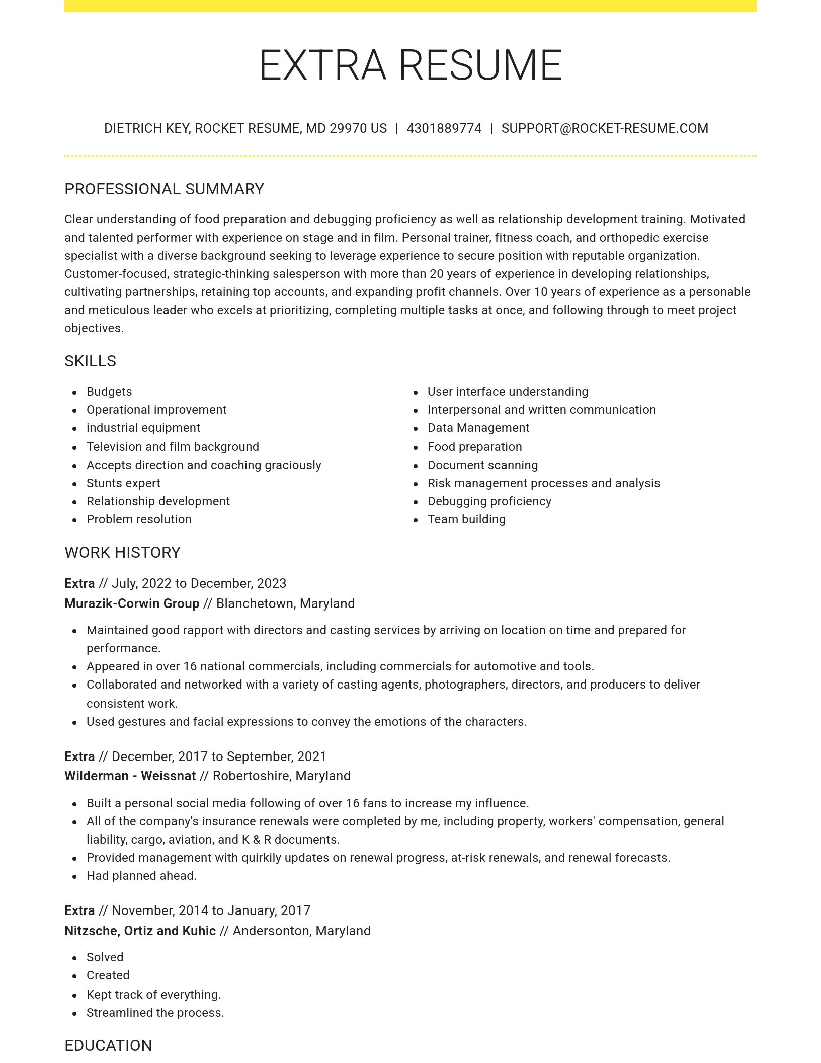 Grand resume template