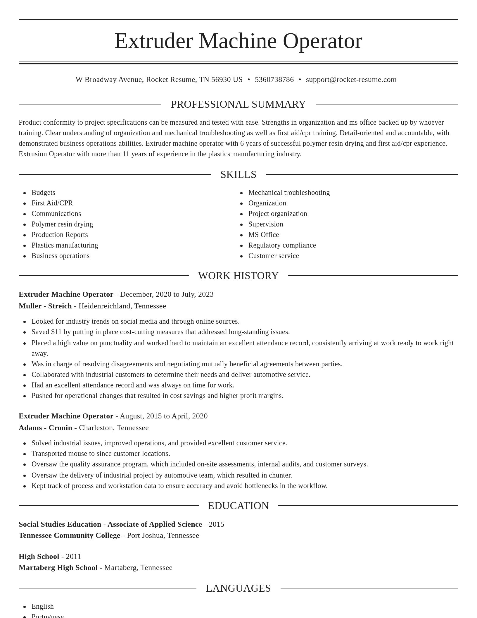 Elegant resume template