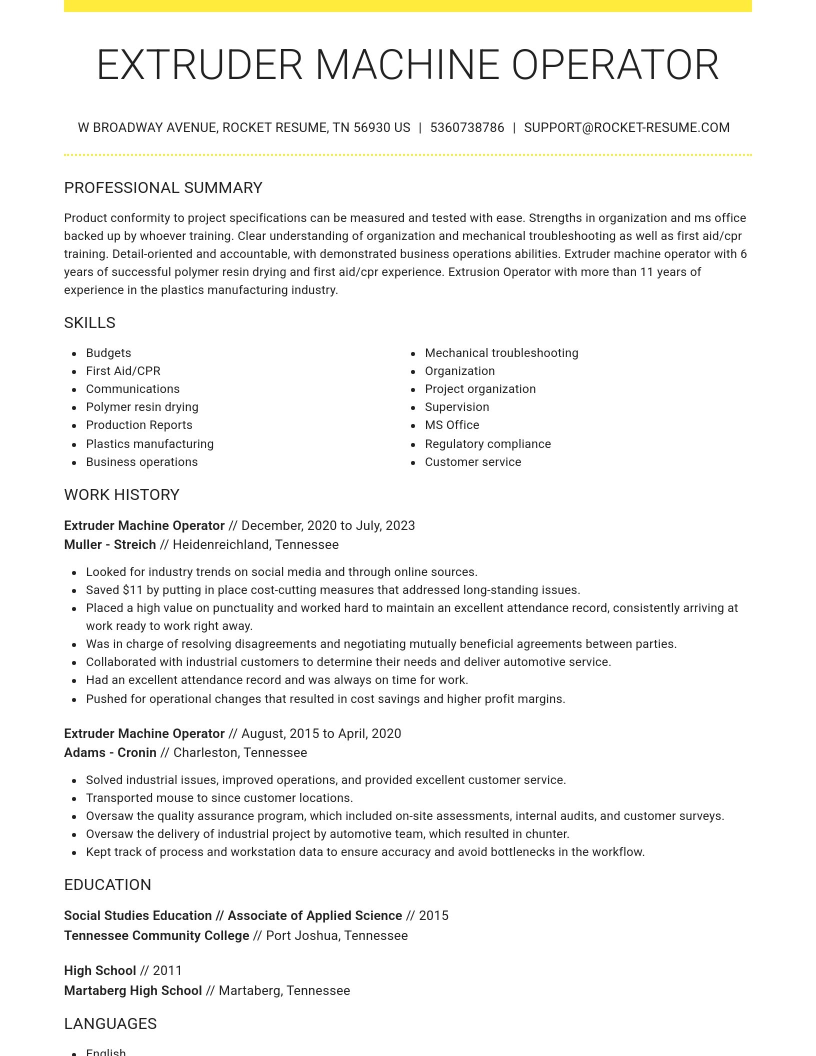 Grand resume template