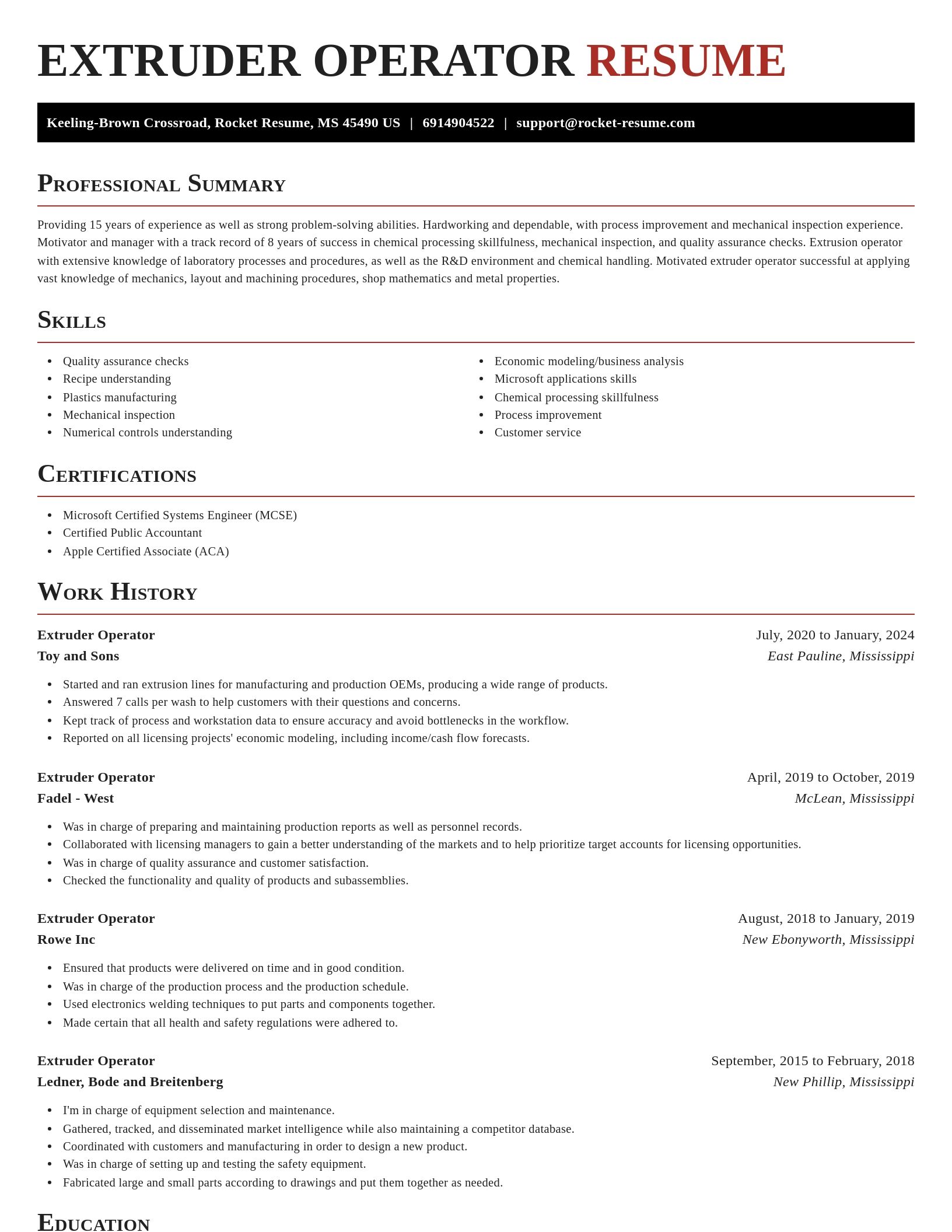 Exquisite resume template