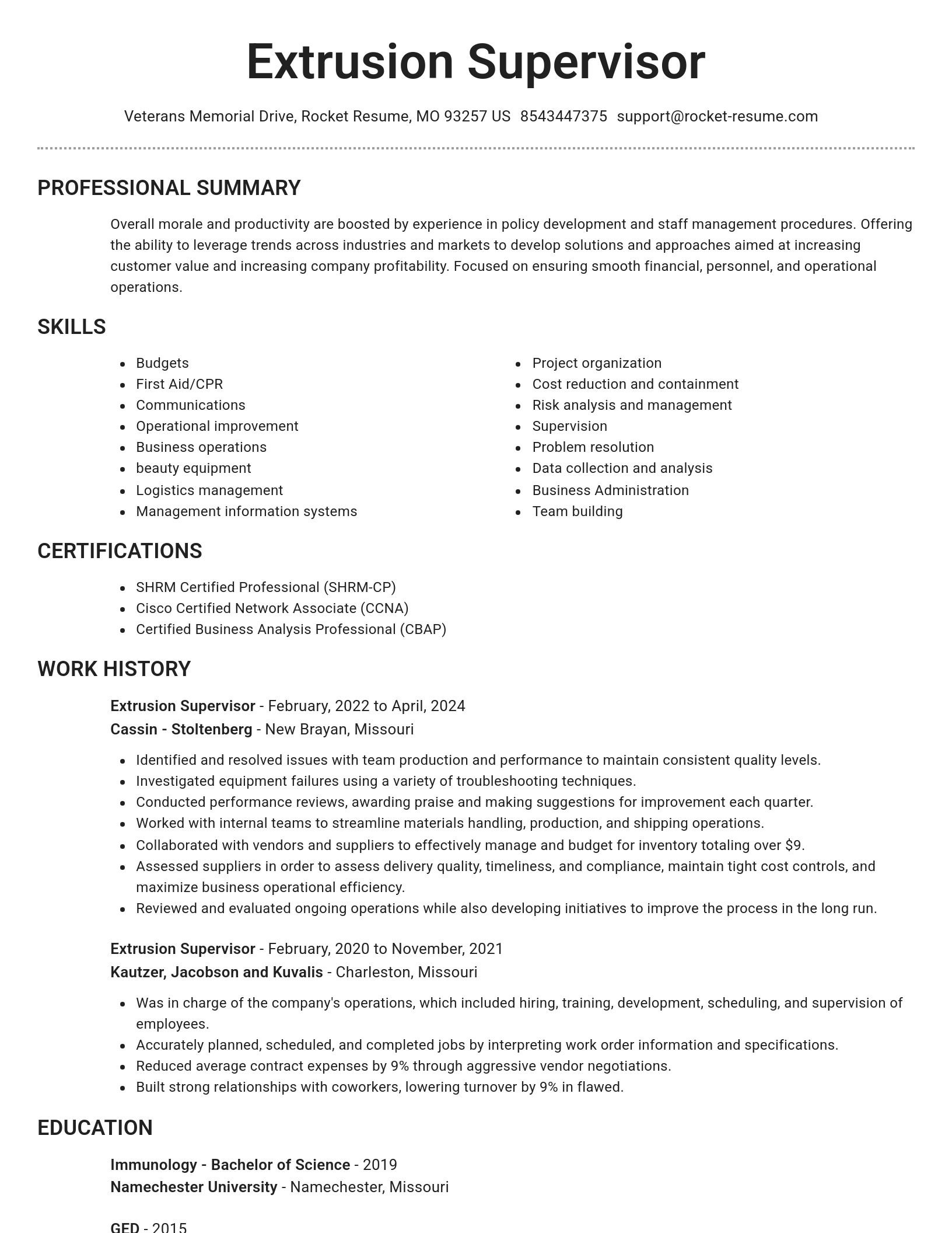 Brilliant resume template
