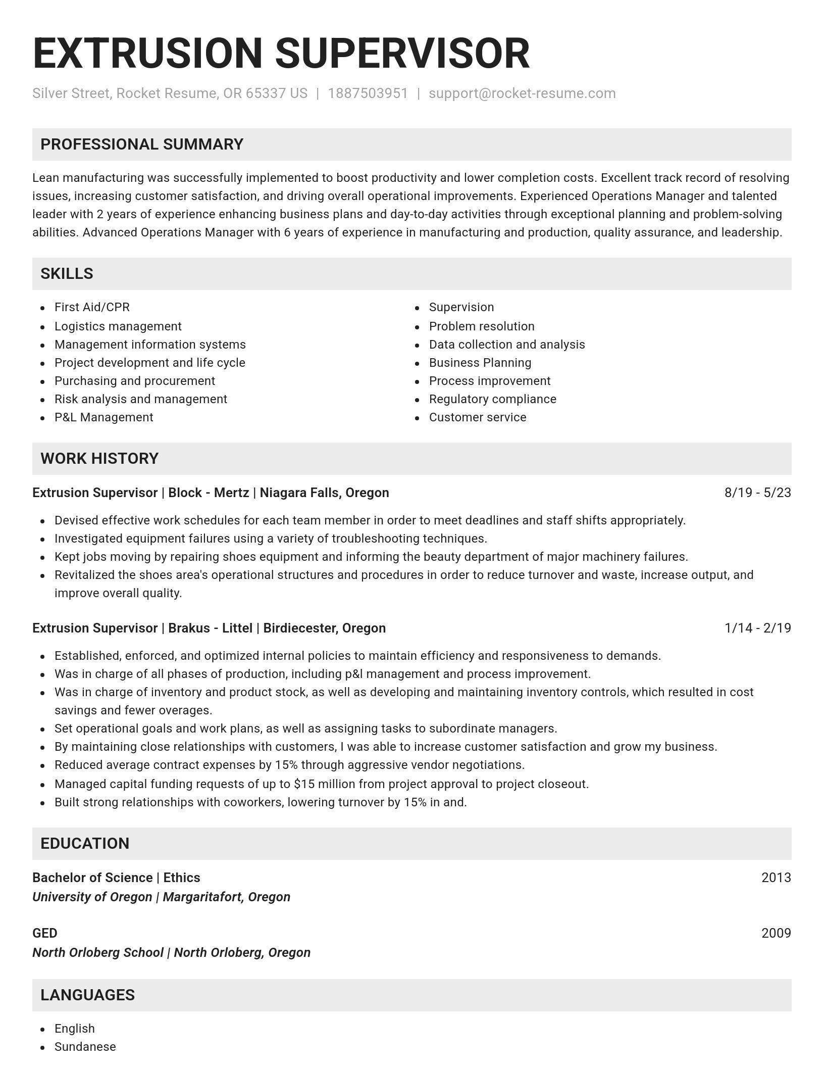 Genius resume template