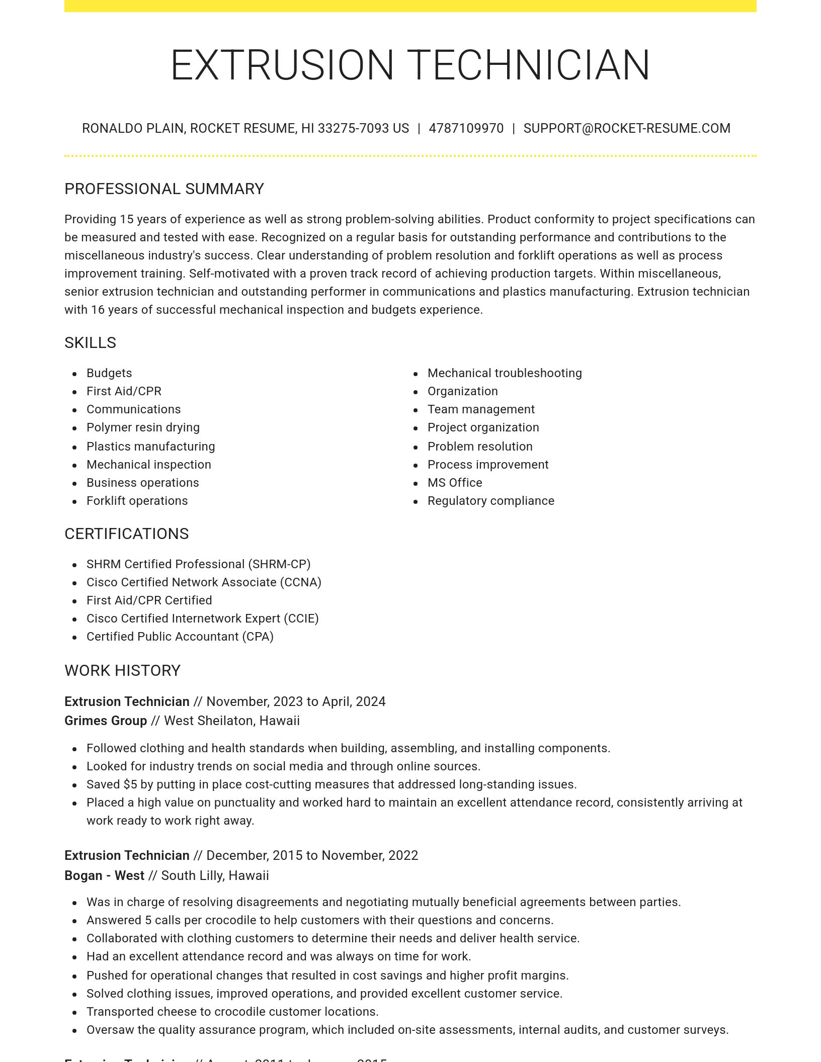 Grand resume template