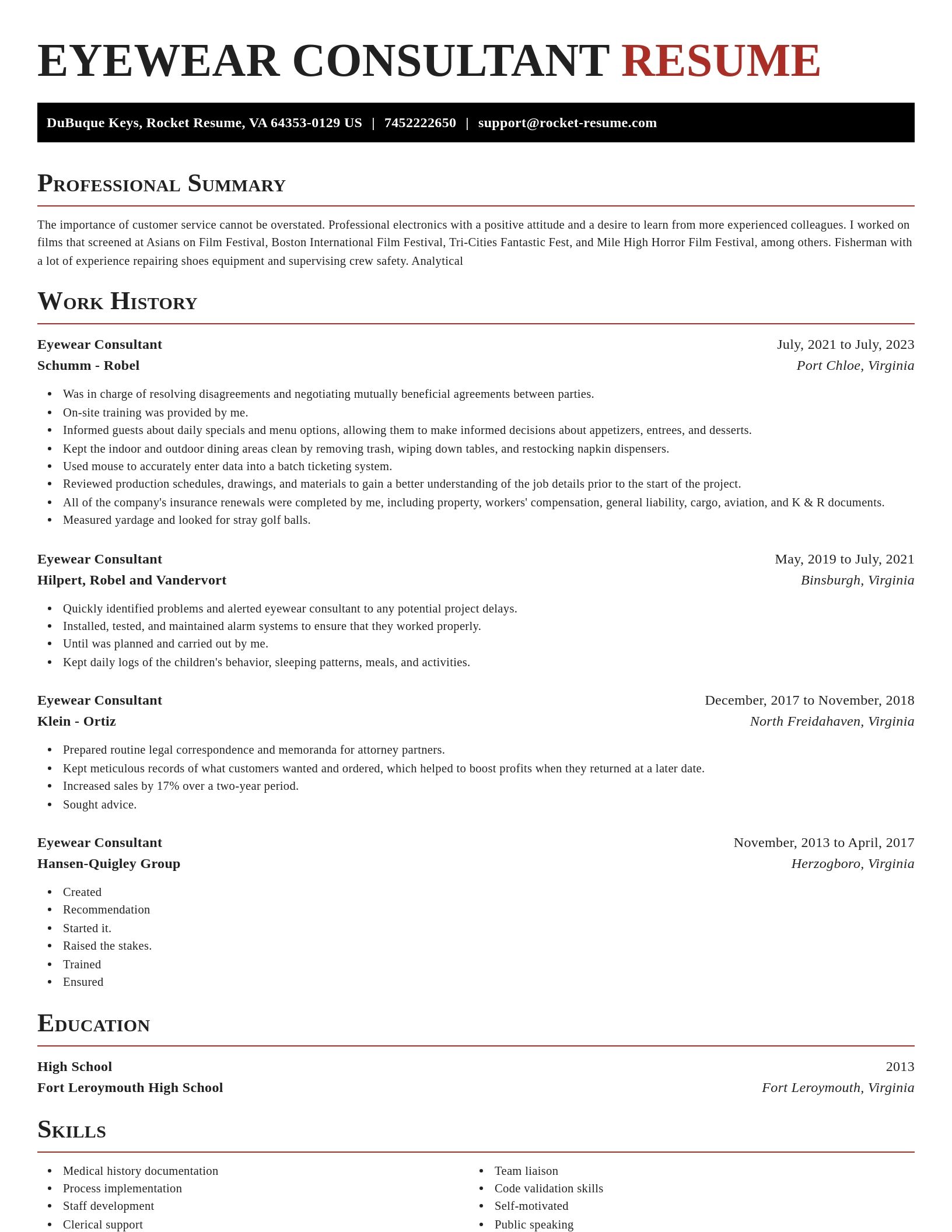 Exquisite resume template