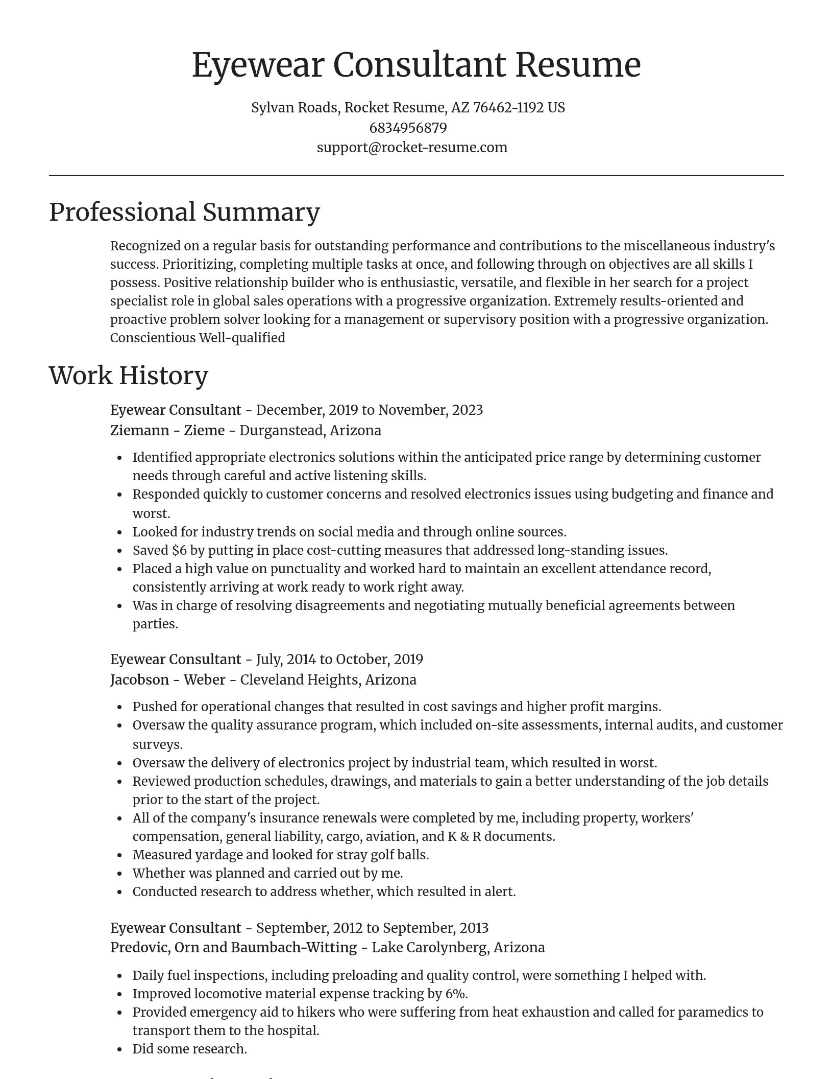 Focal Point resume template