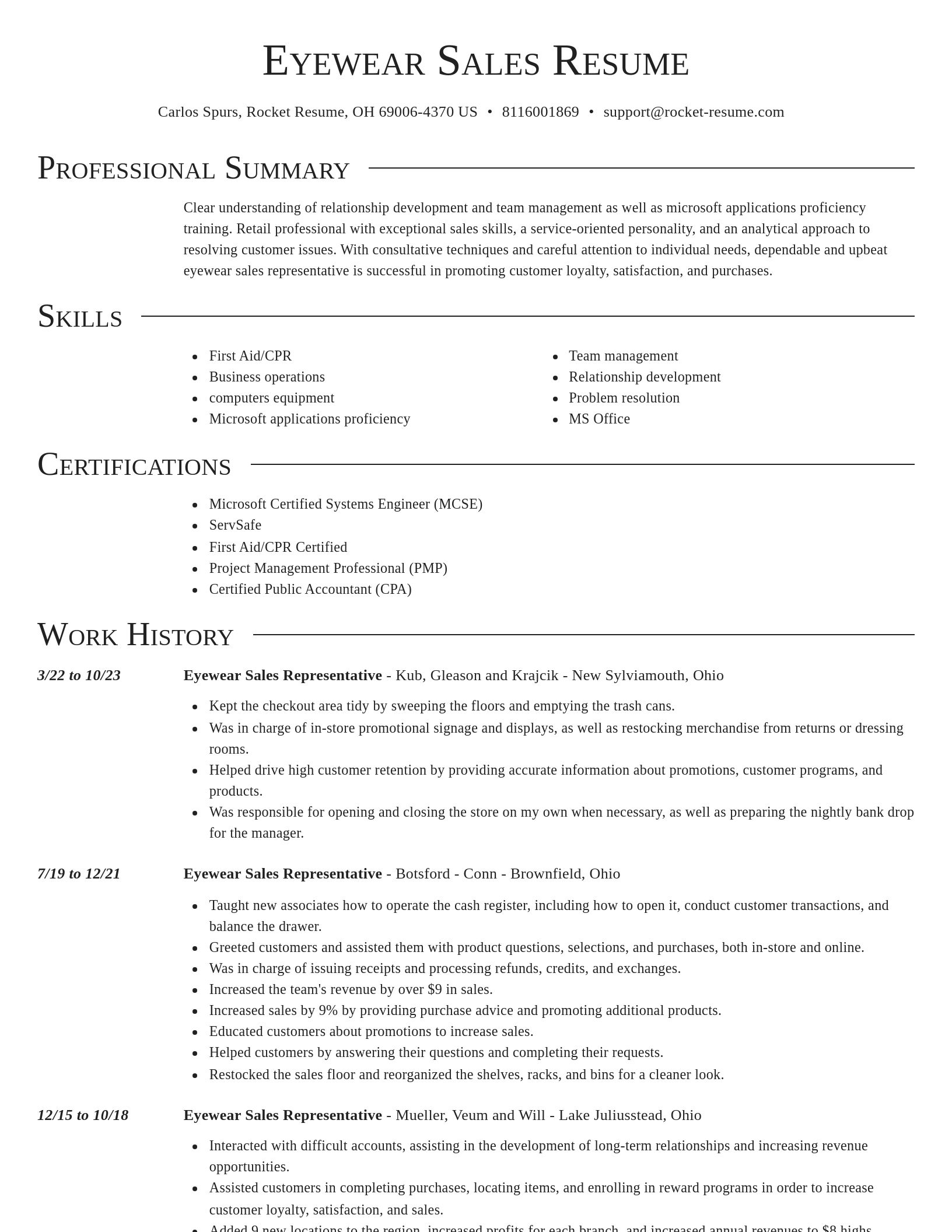 Director resume template