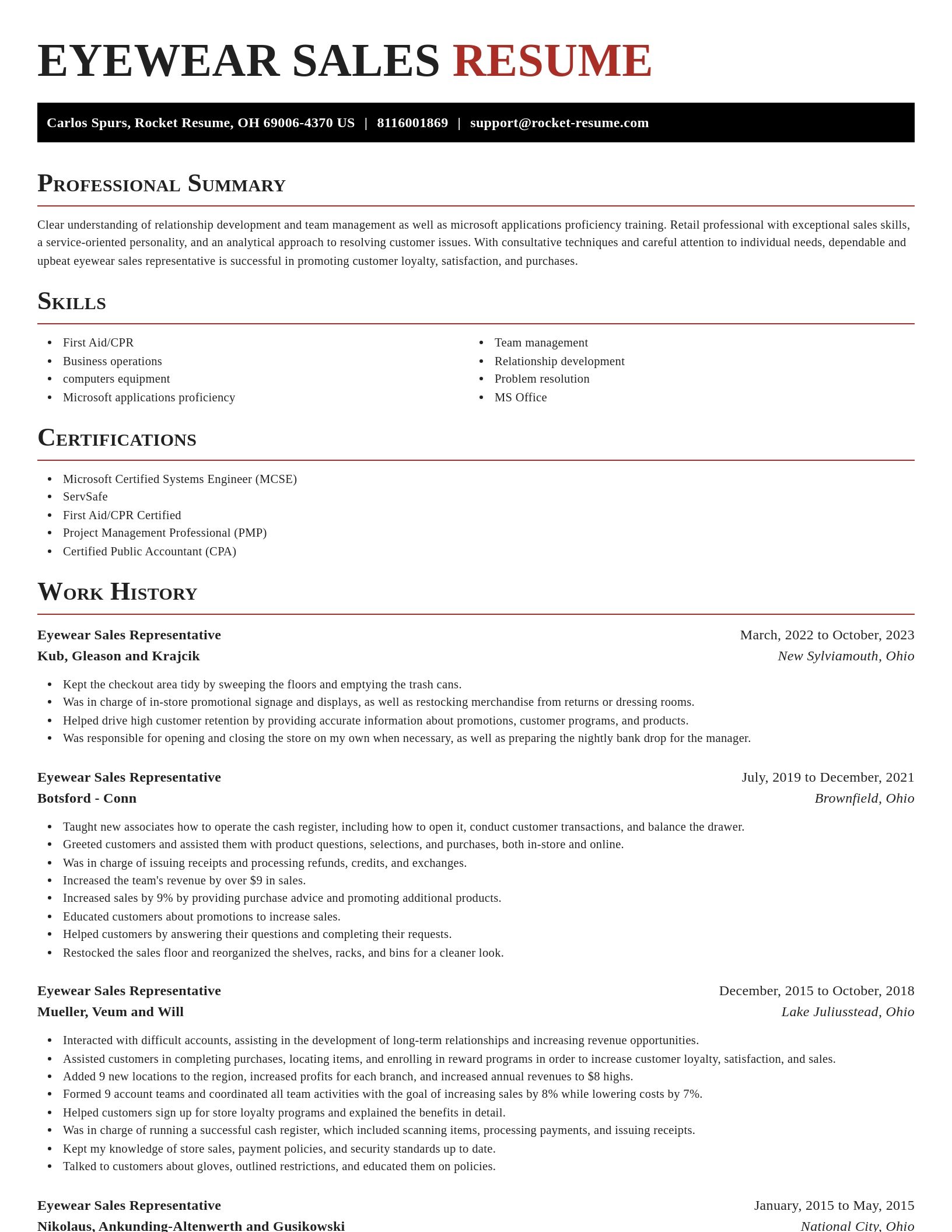 Exquisite resume template