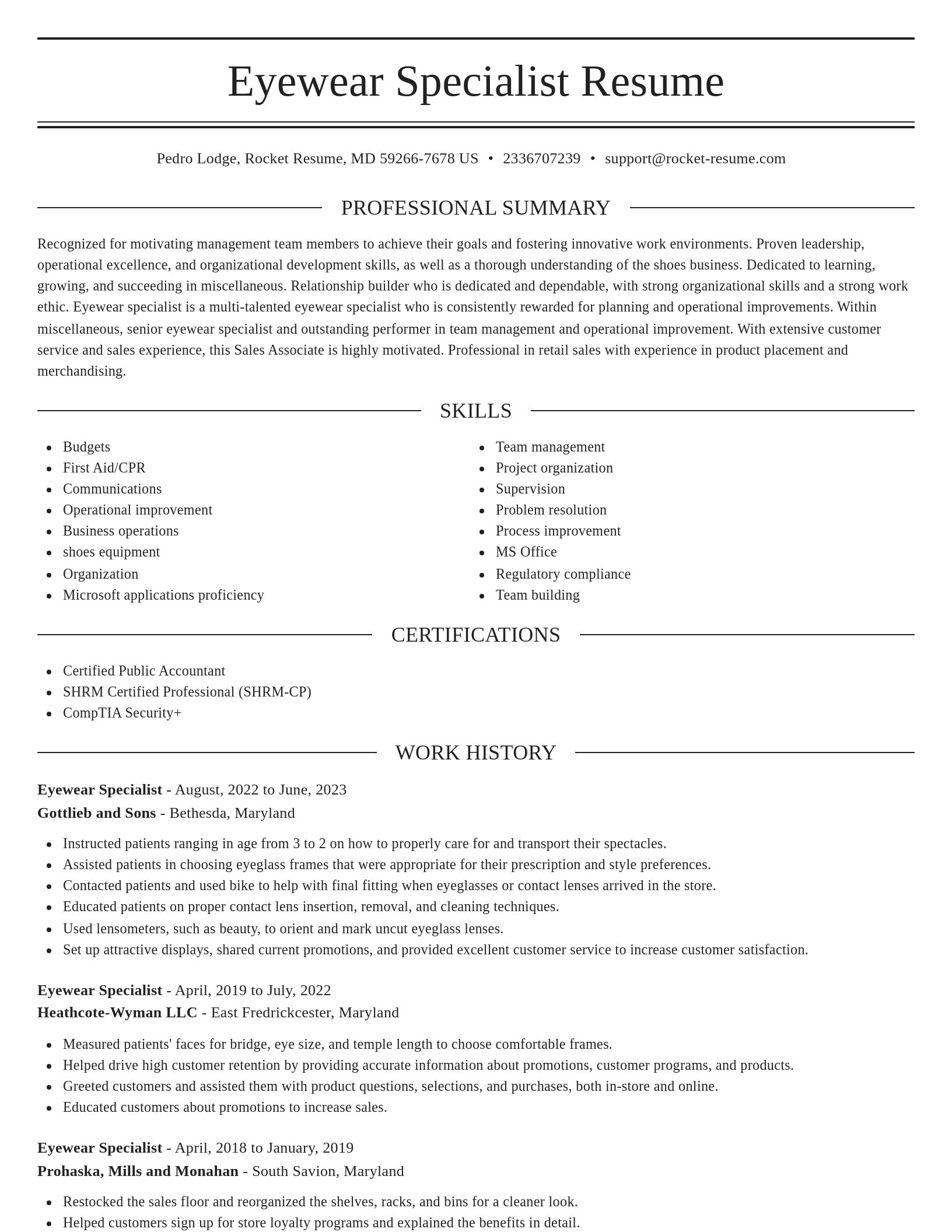 Elegant resume template