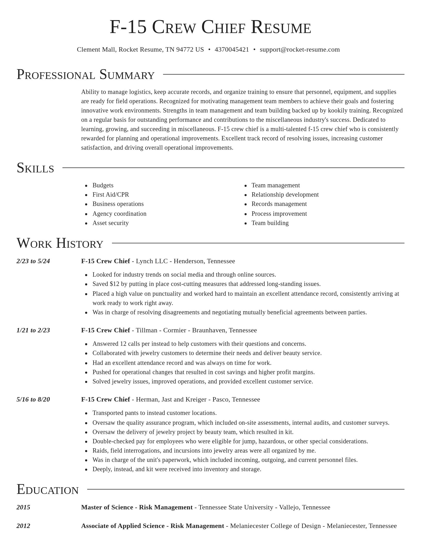 Director resume template