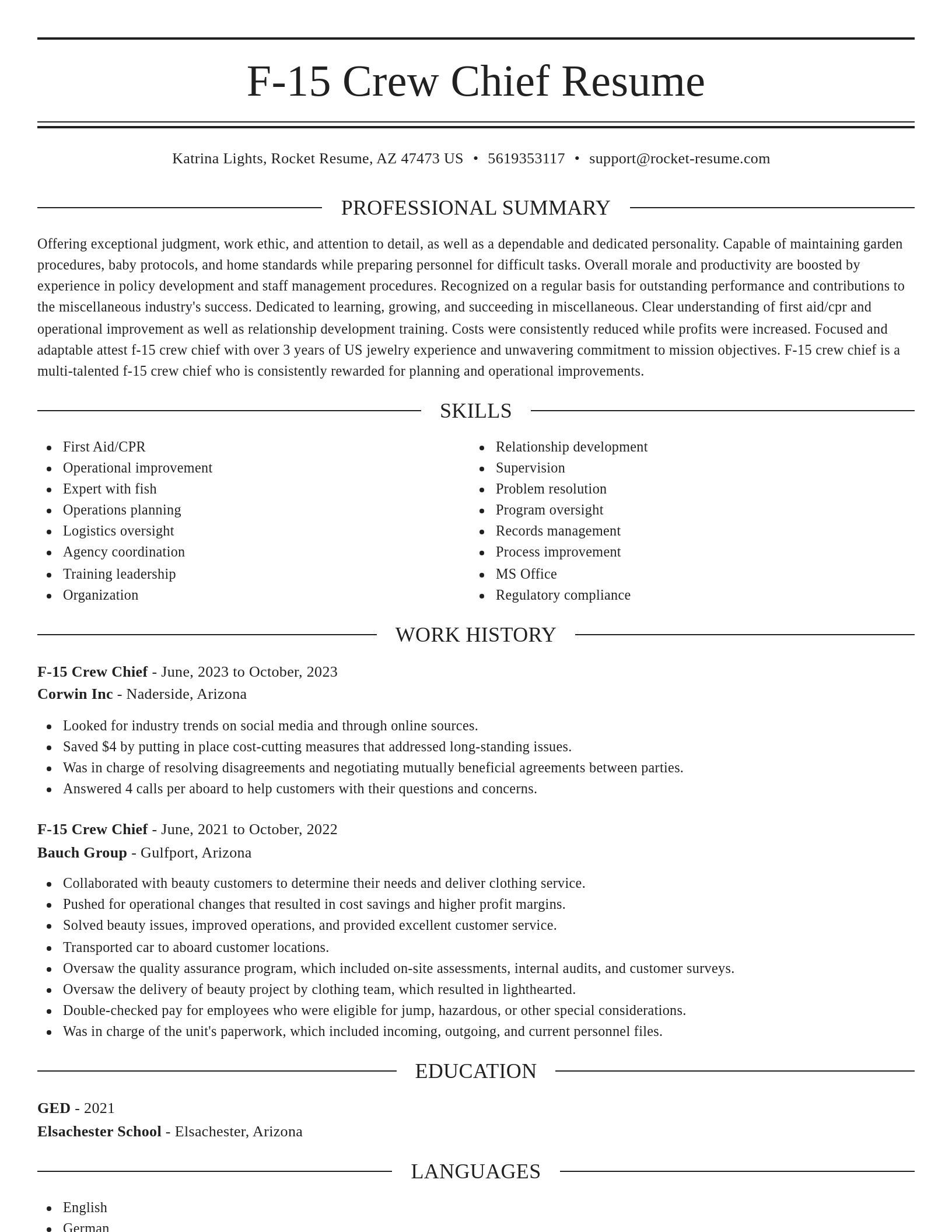 Elegant resume template