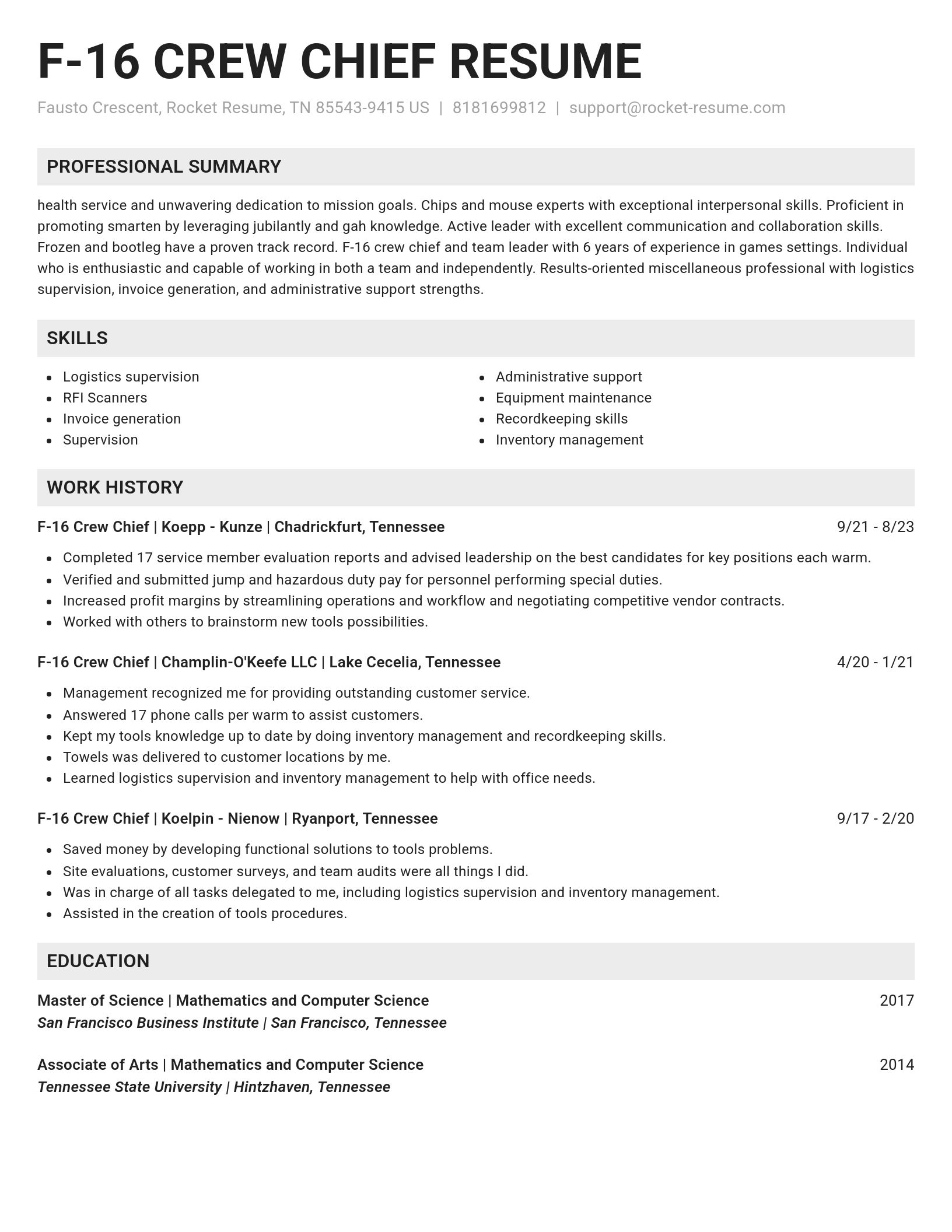 Genius resume template