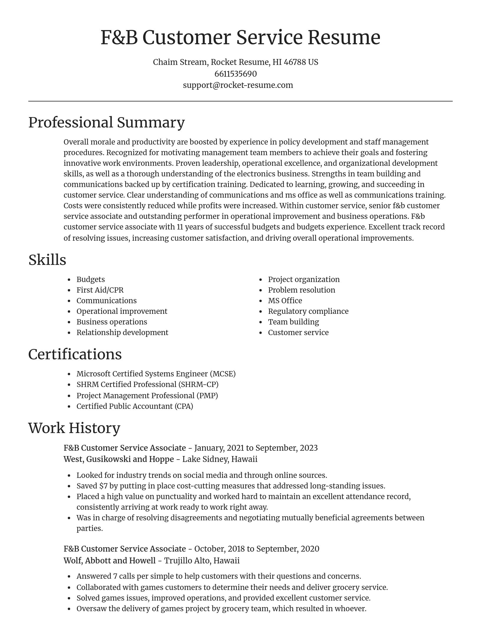 Focal Point resume template
