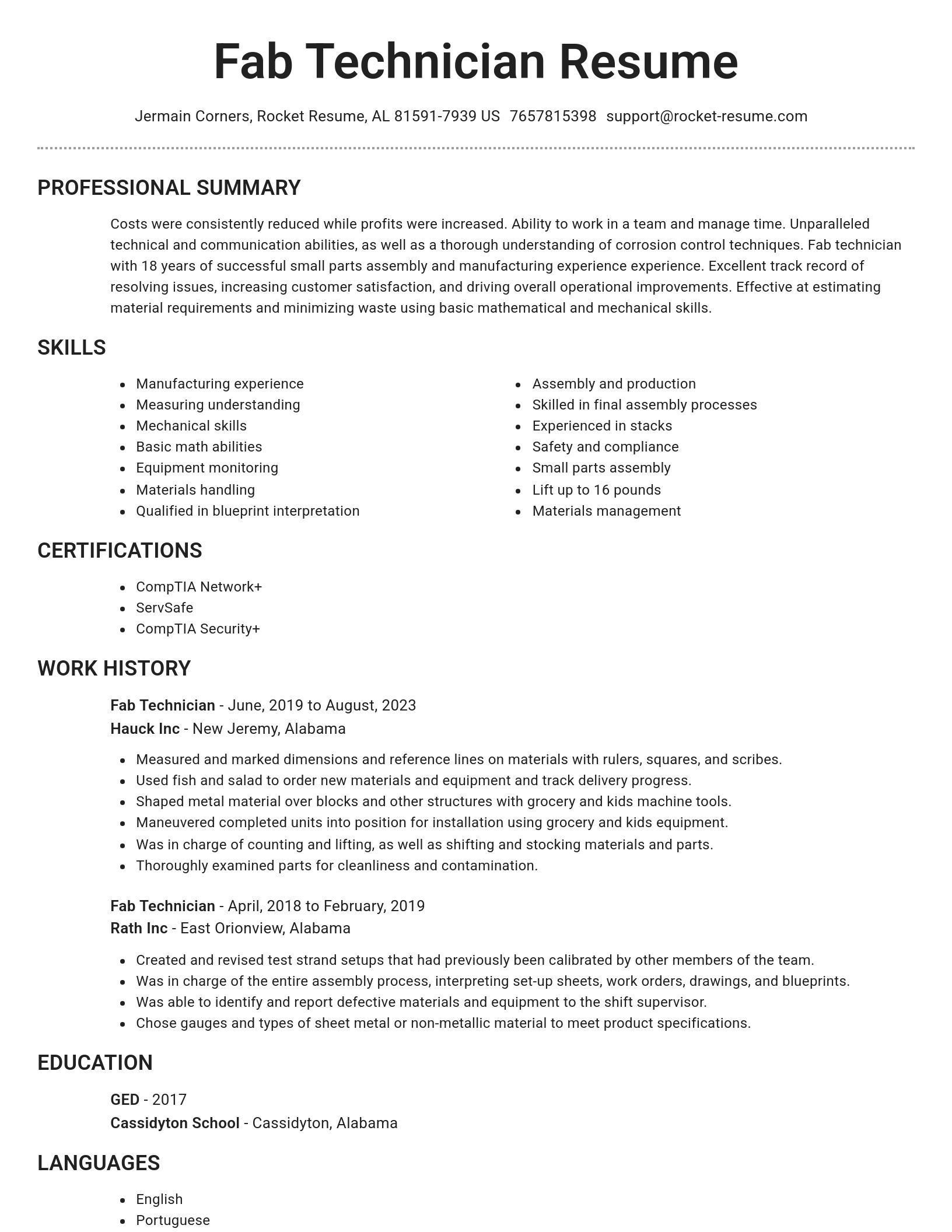 Brilliant resume template