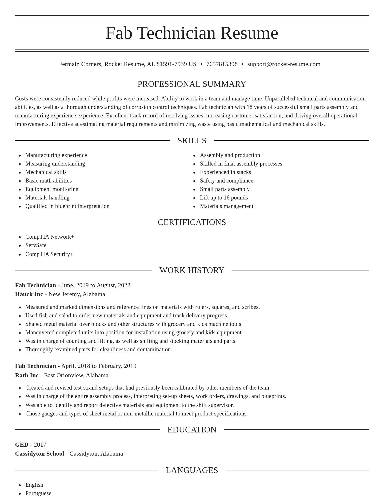 Elegant resume template
