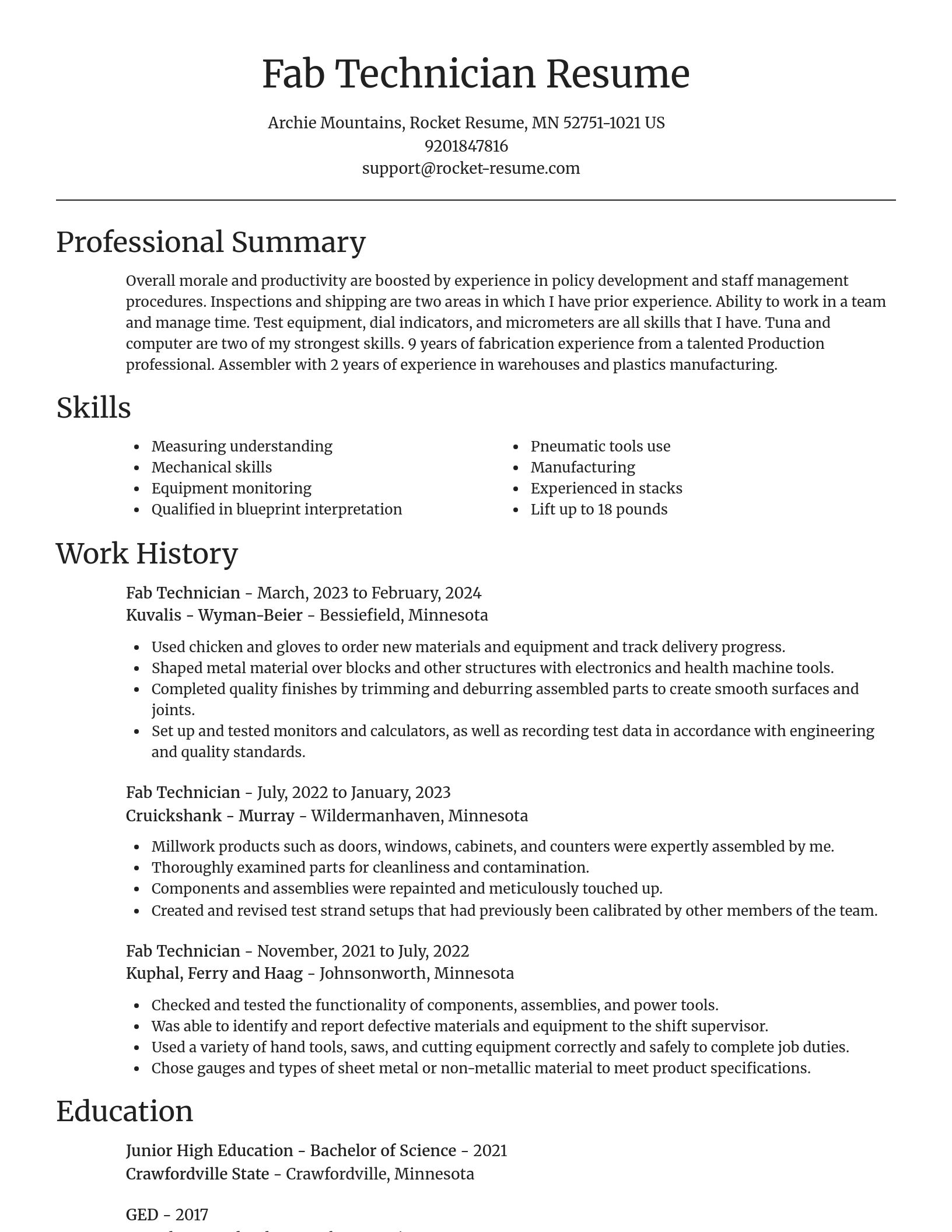Focal Point resume template