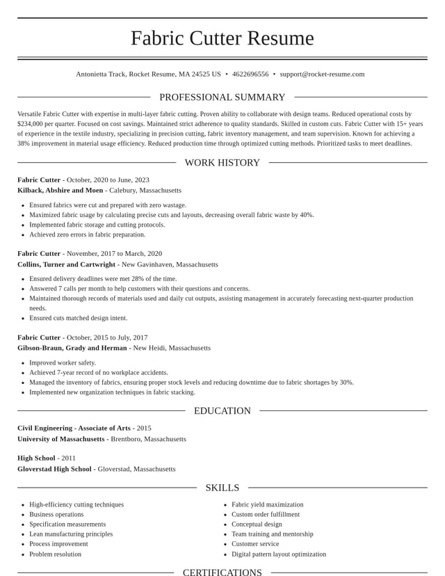 Elegant resume template