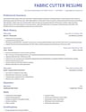 Fabric Cutter resume template