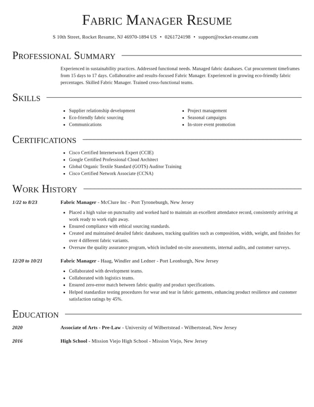 Director resume template
