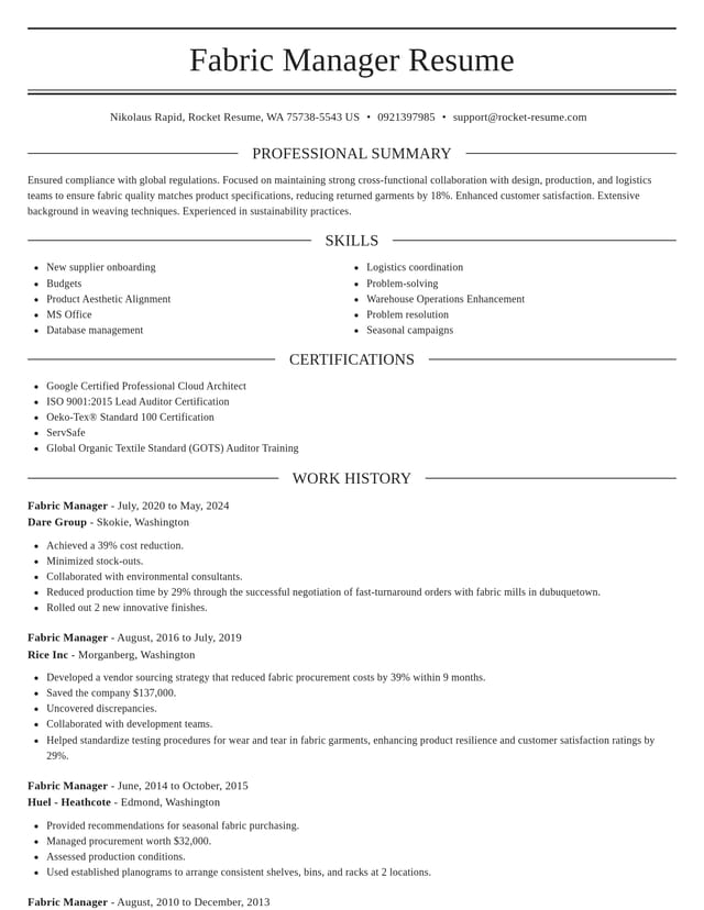 Elegant resume template