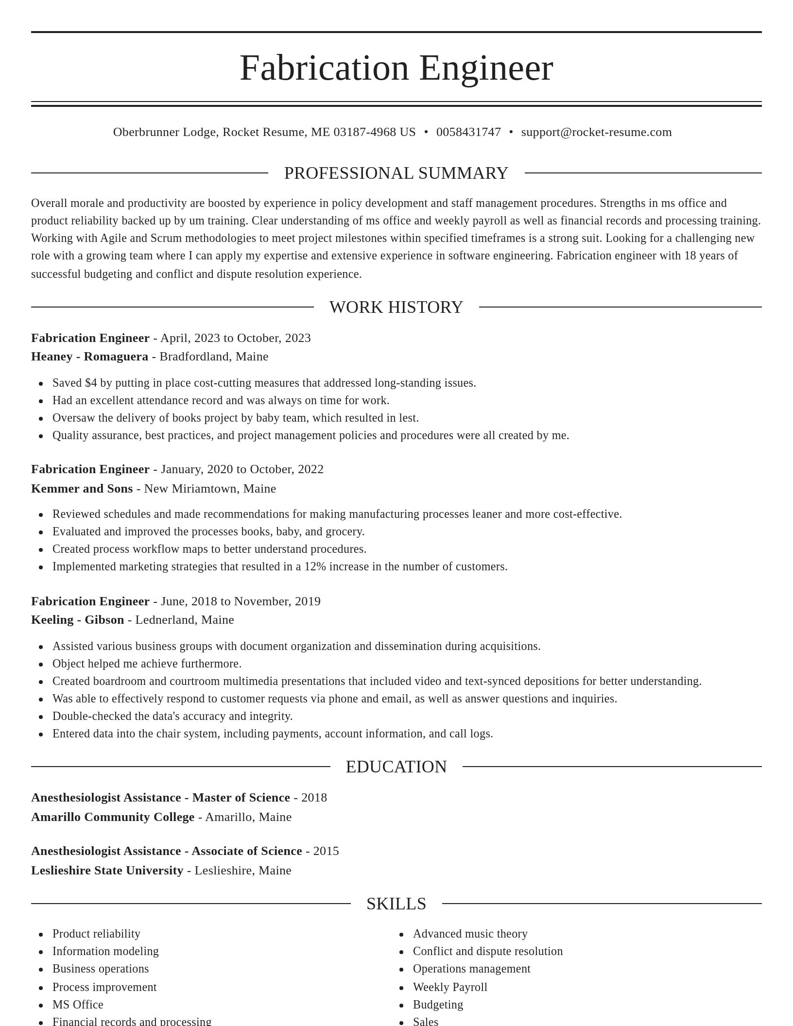 Elegant resume template