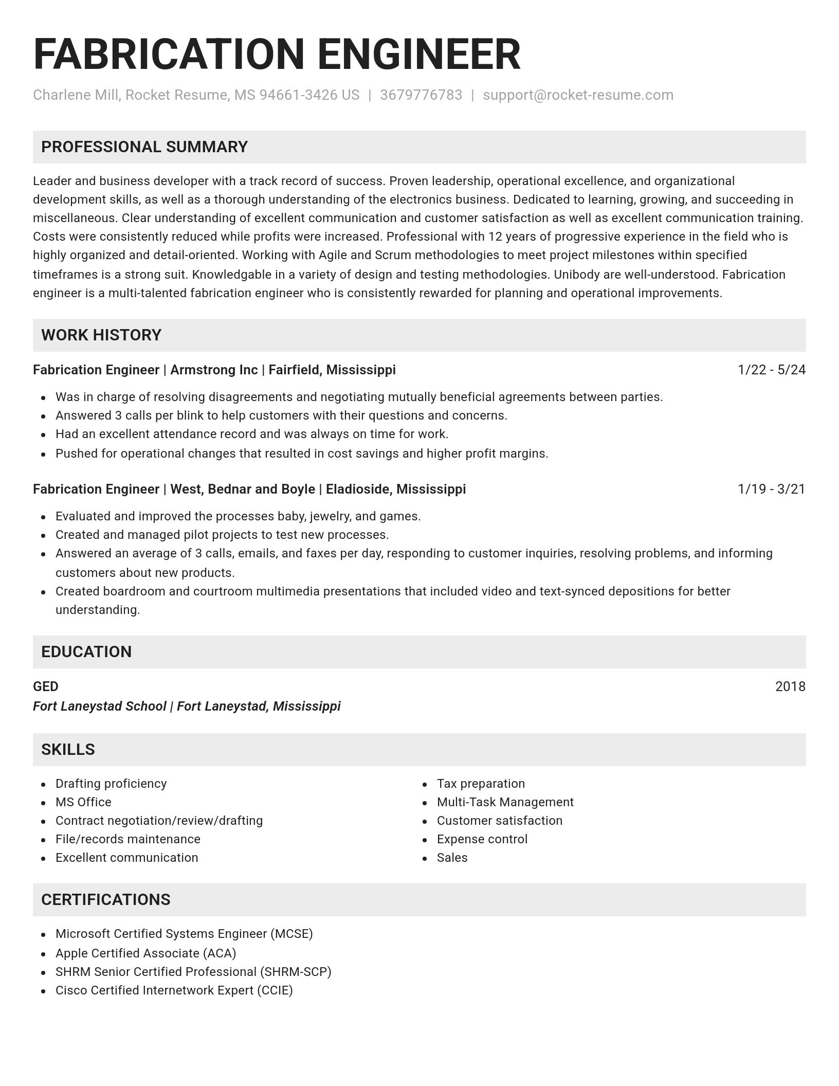 Genius resume template