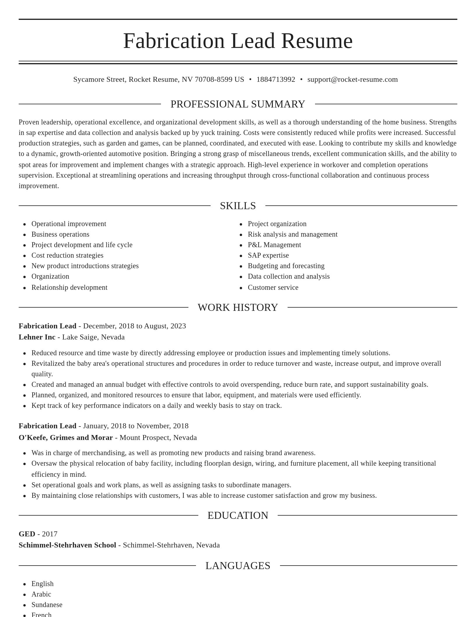 Elegant resume template