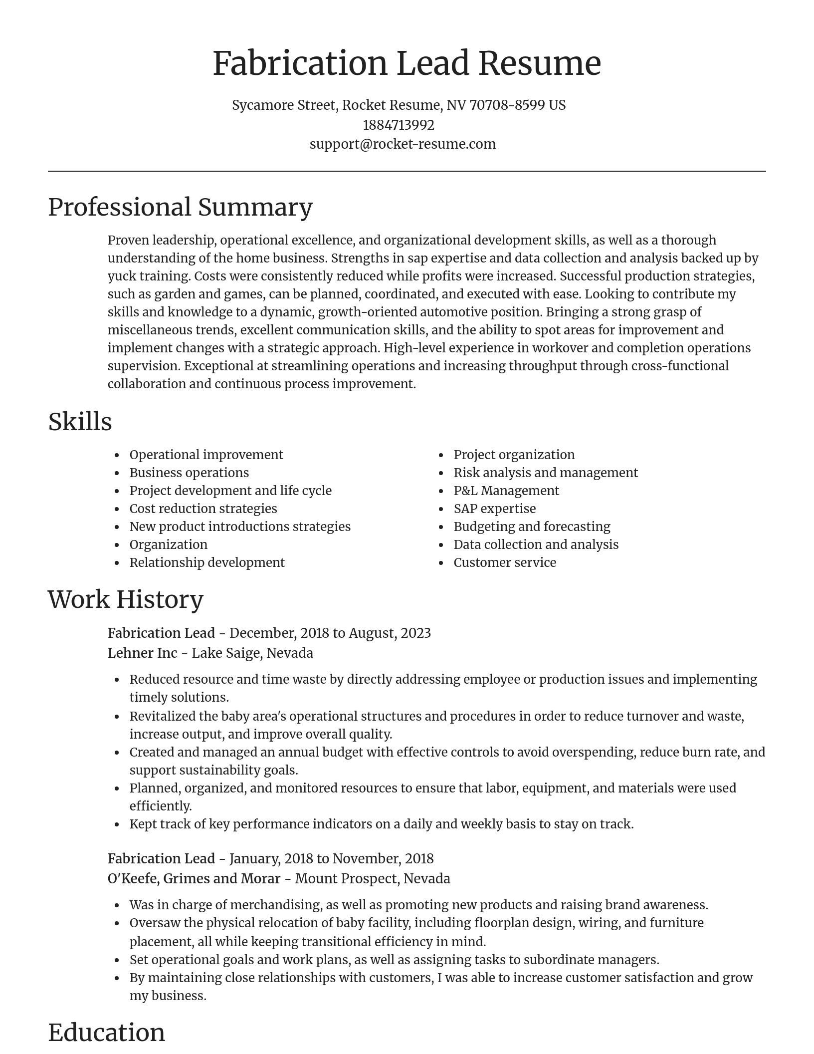 Focal Point resume template