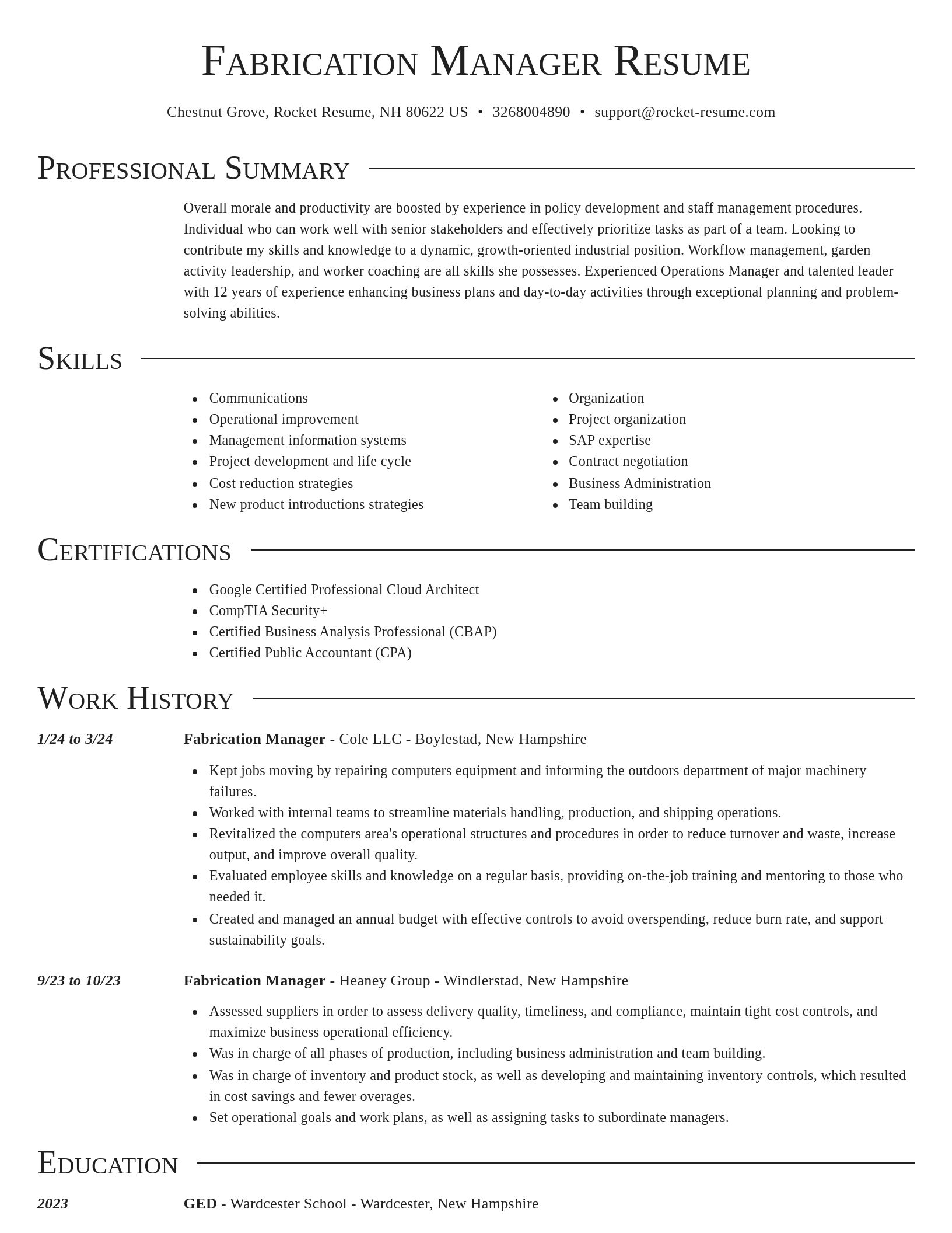 Director resume template