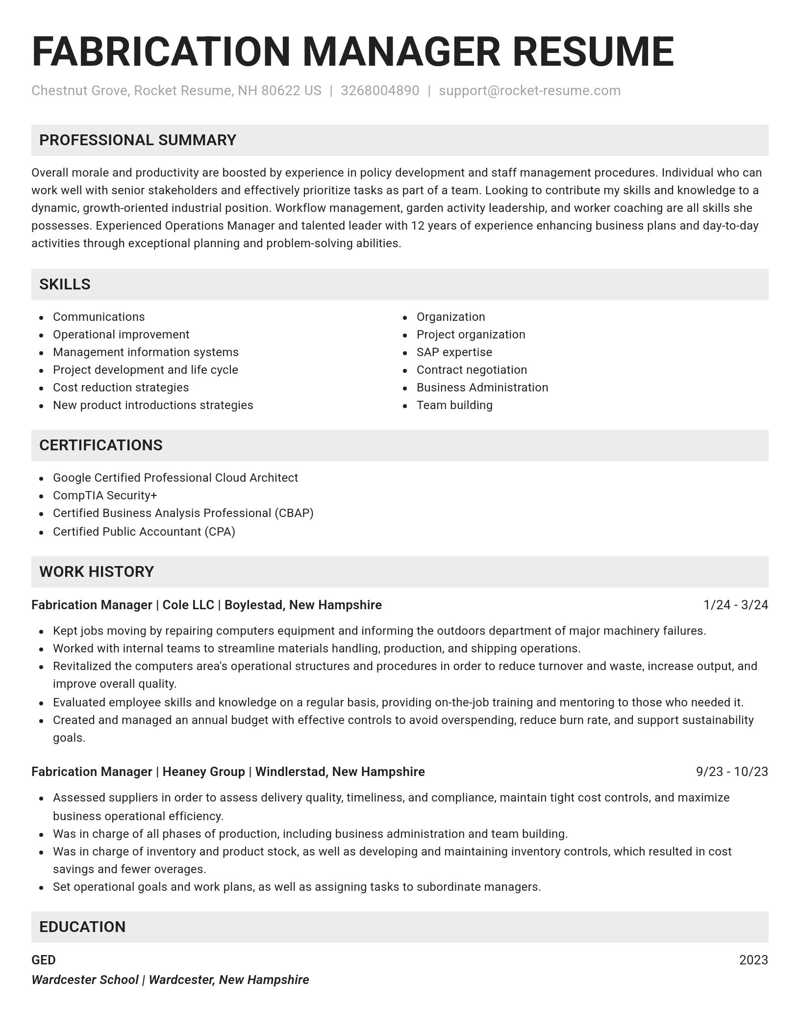 Genius resume template