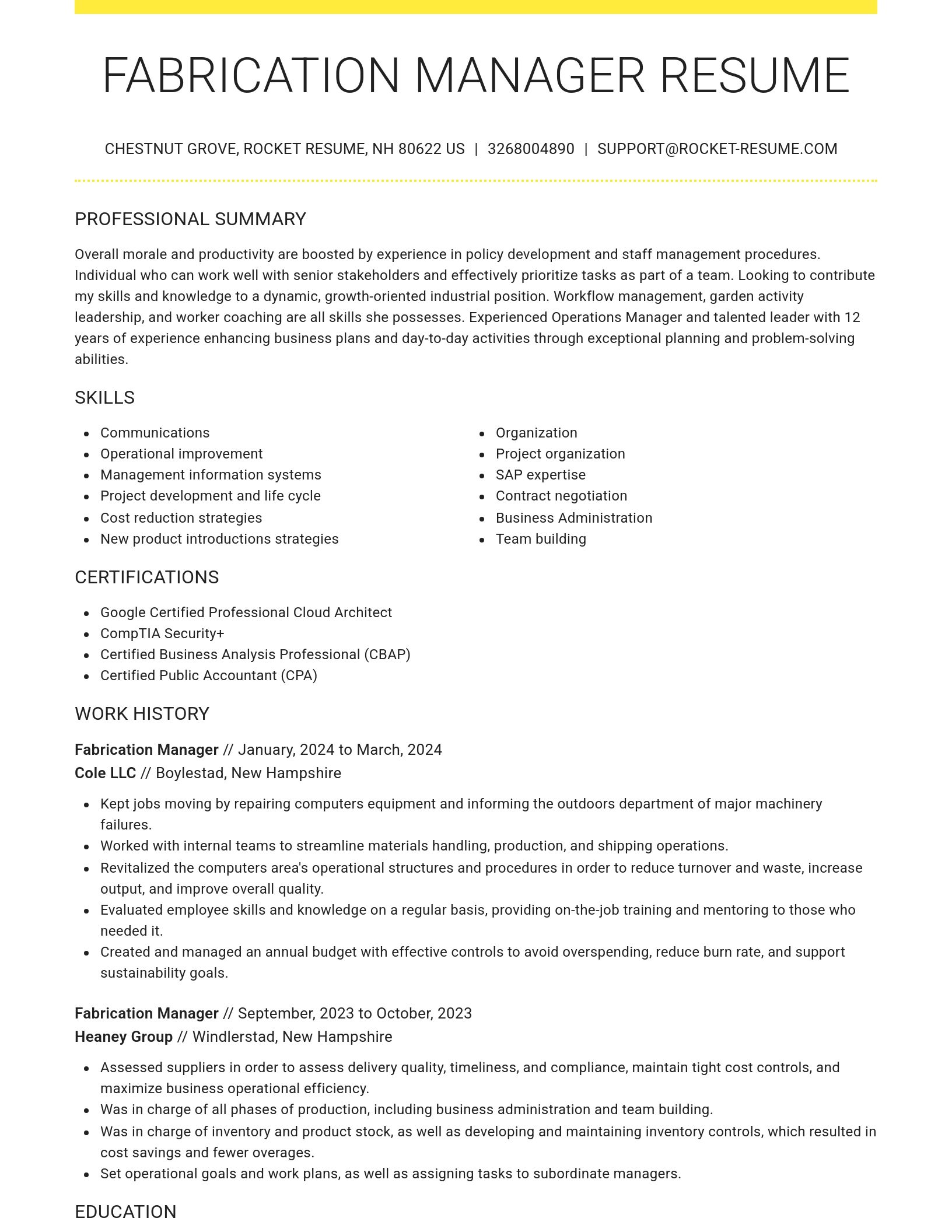 Grand resume template