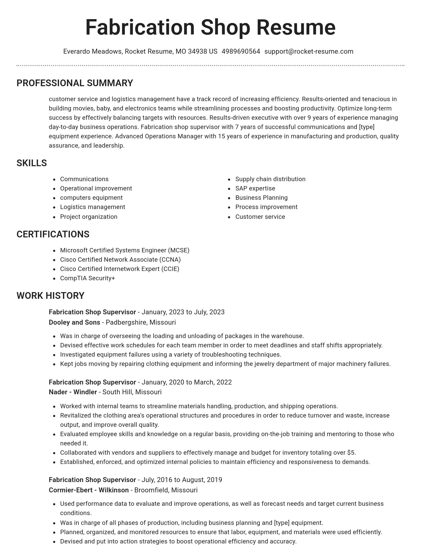 Brilliant resume template